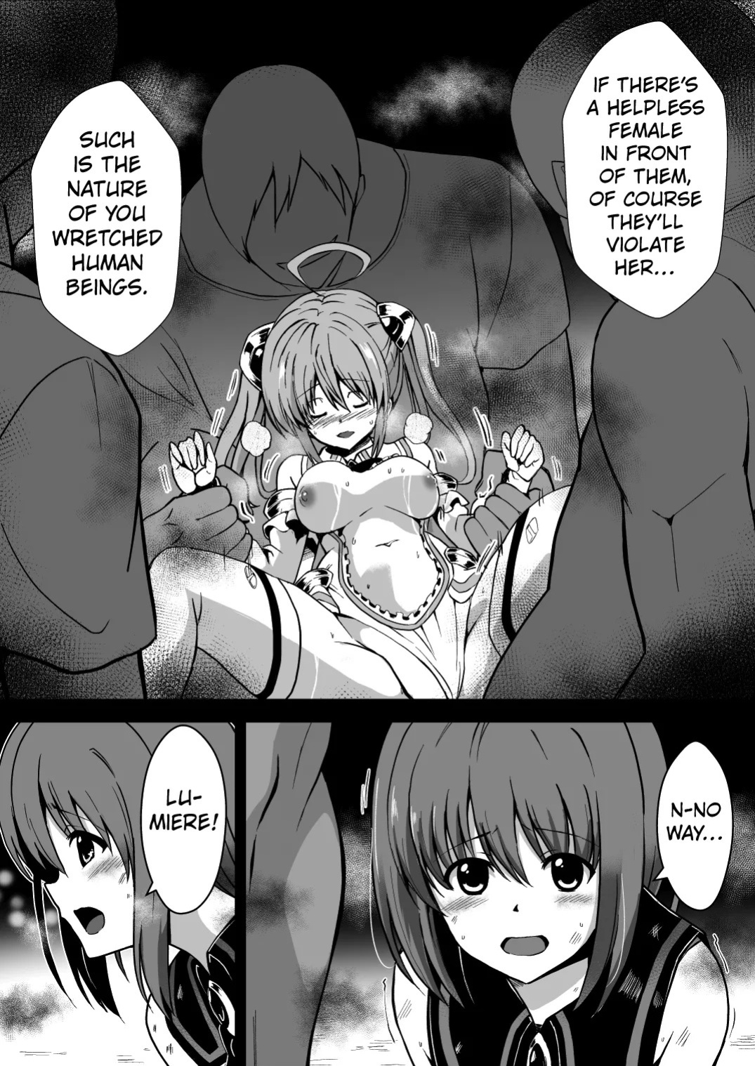 [Milk Dipper] Rankou Tenshi Arutemisu ~ Nakama o Toraware Akuma ni Okasa Reta Shōjo no Matsuro ~ [English] [Kuraudo]