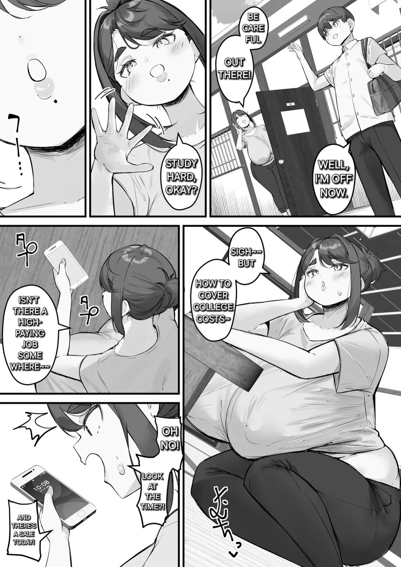 [Baku-π-dou (Kuchi VE)] Chara Otoko ni Netorareru Tare Deka Nagachichi Kaa-san 1 _ The Busty Mom with Long, Sagging Breasts Gets Seduced by a Playboy – Part 1 [English] [Alyssaquenn]