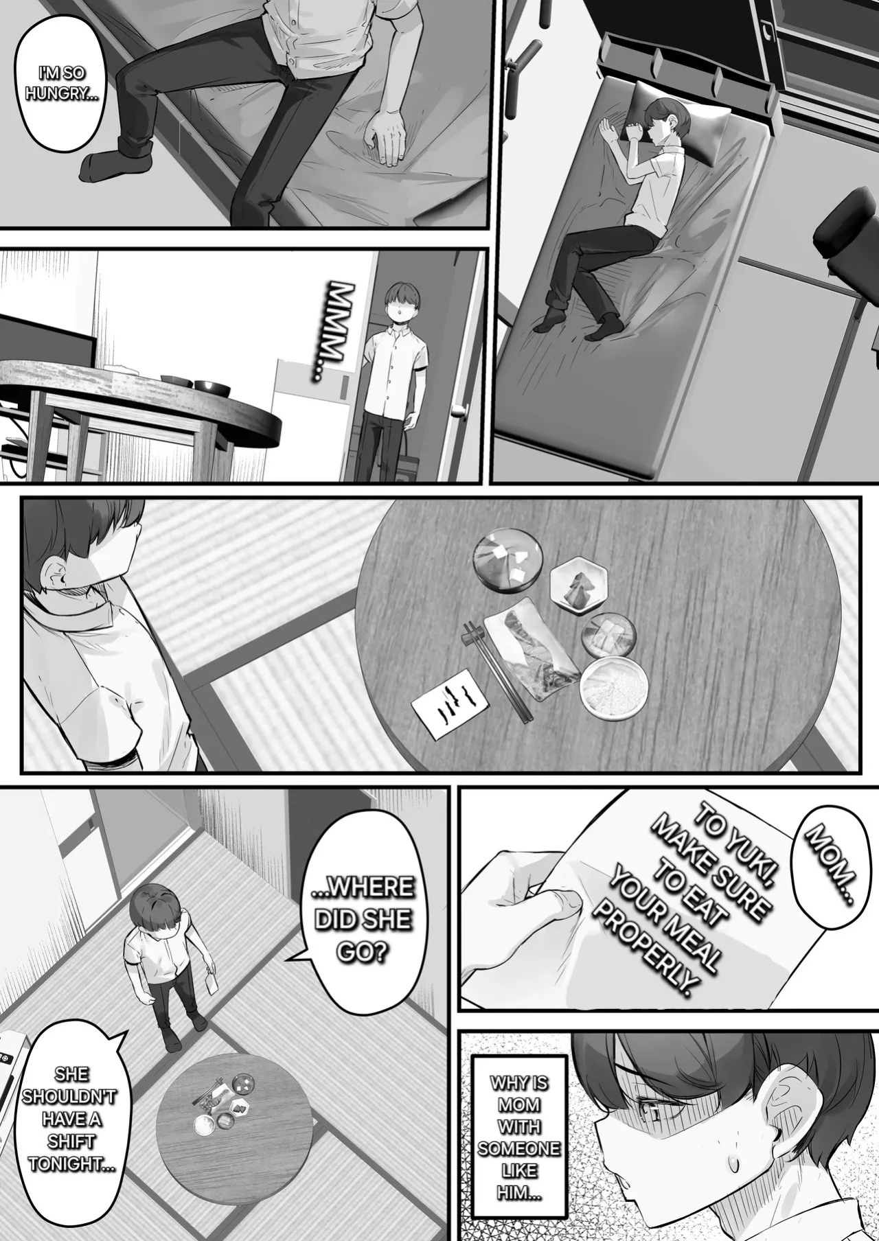 [Baku-π-dou (Kuchi VE)] Chara Otoko ni Netorareru Tare Deka Nagachichi Kaa-san 1 _ The Busty Mom with Long, Sagging Breasts Gets Seduced by a Playboy – Part 1 [English] [Alyssaquenn]