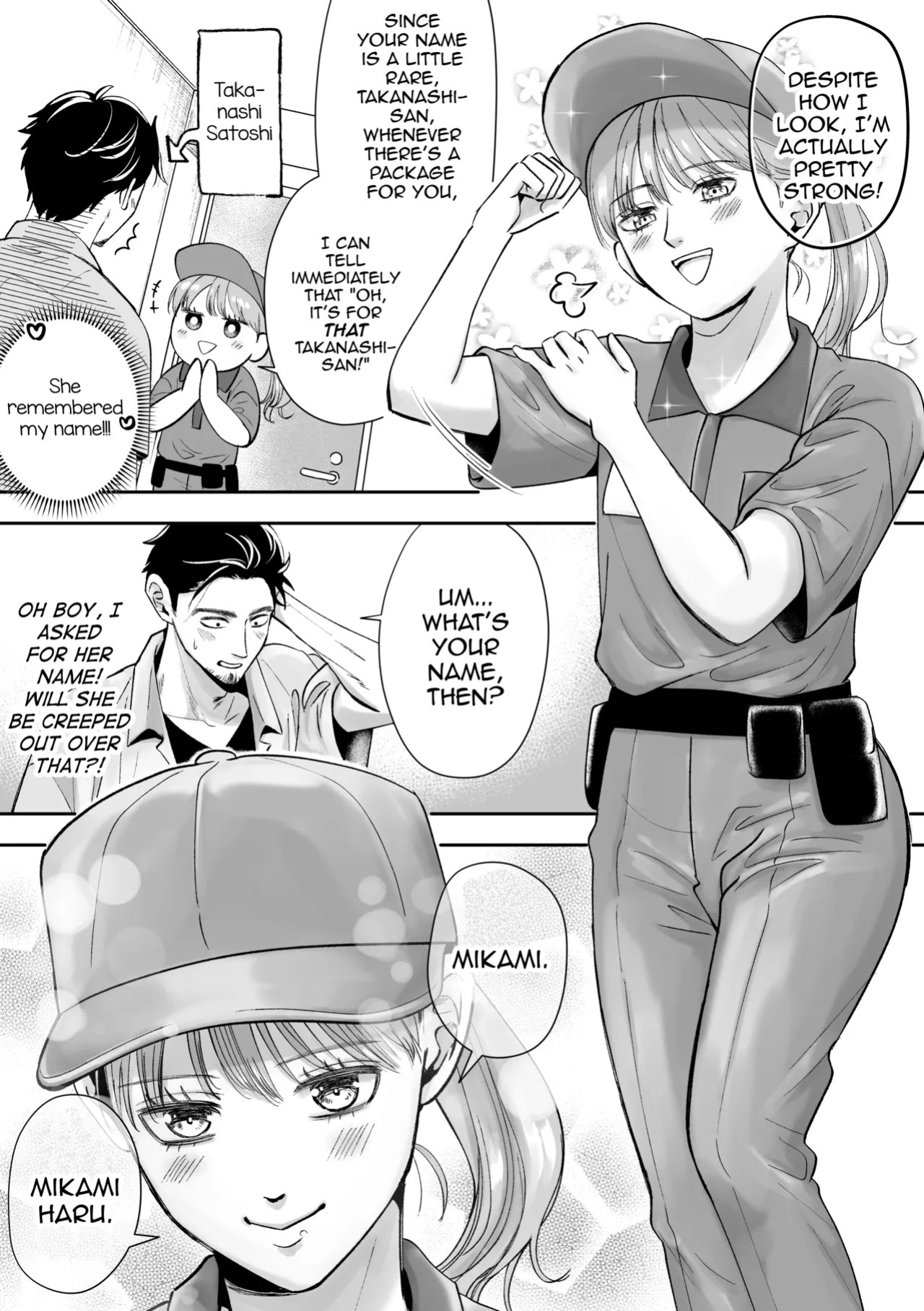 [Itomitsudou (Mitsujirou)] Otoko no Ko otodokeshimasu! ~Itsumo kuru Haitatsuin-san ga masaka no Otoko no Ko dattakedo mayowazu hameta~ [English] [mysterymeat3]