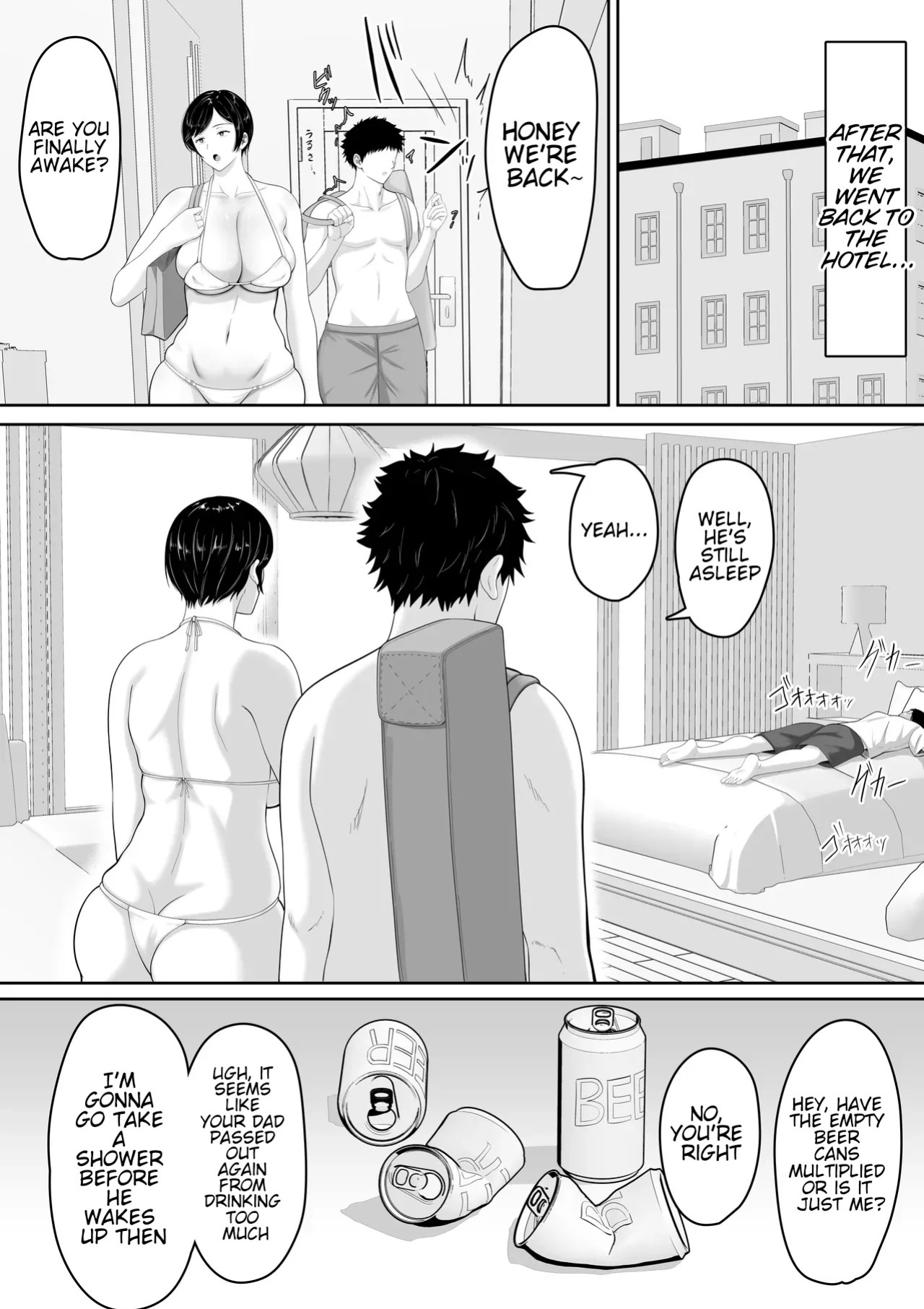 [Kuruto] Sexless no Kyonyuu Haha ni Nori de Kisaseta Mizugi ga Erosugita node Chichi no Kawari ni Chinpo Iretara Mainichi Nori de Nakadashi Sasetekureru You ni Natta Hanashi [English] [uncensored]