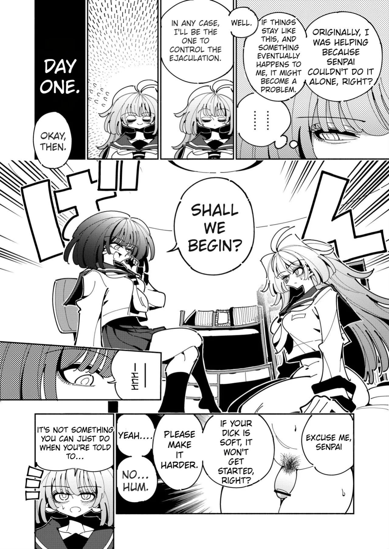 Shizuku and Shiori IF (First Part) -Learn in Five Days! A Guide to Futanari Masturbation- (1st to 2nd day)