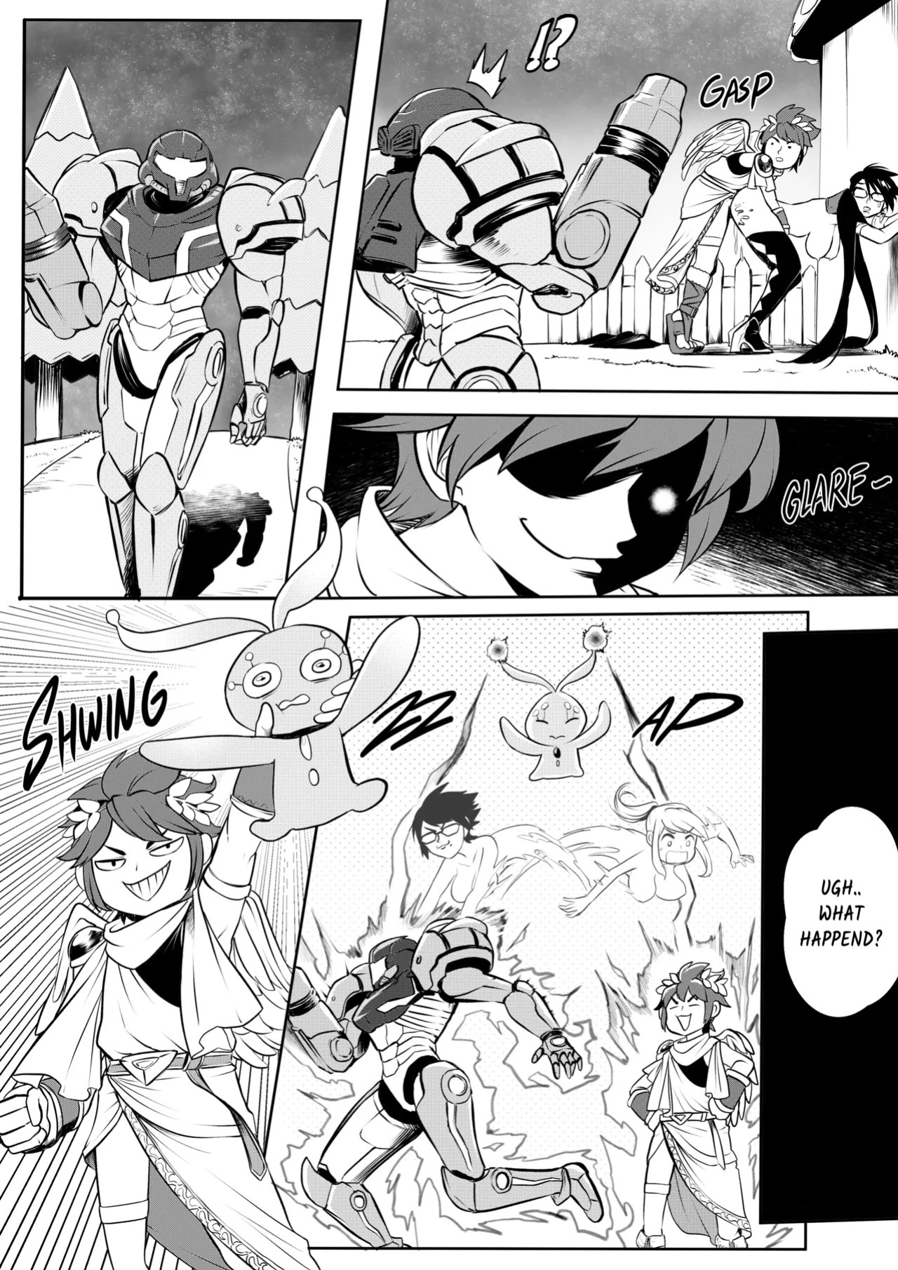 [MassivePinkZombie] sWitch Time! Part 1-4 (Super Smash Bros.) [English & Textless]