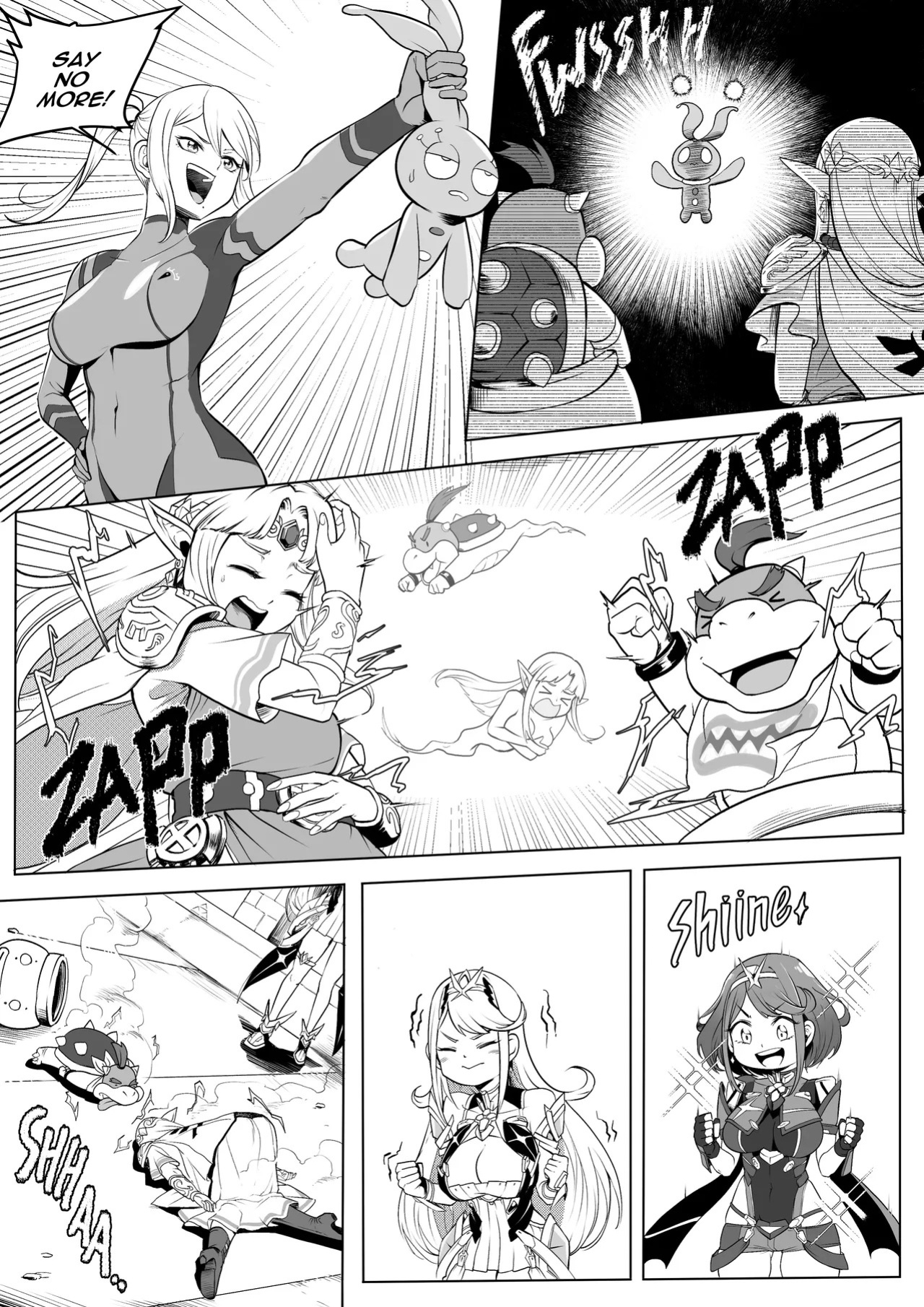[MassivePinkZombie] sWitch Time! Part 1-4 (Super Smash Bros.) [English & Textless]