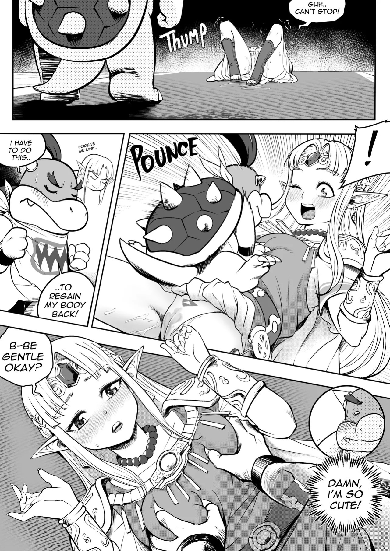 [MassivePinkZombie] sWitch Time! Part 1-4 (Super Smash Bros.) [English & Textless]