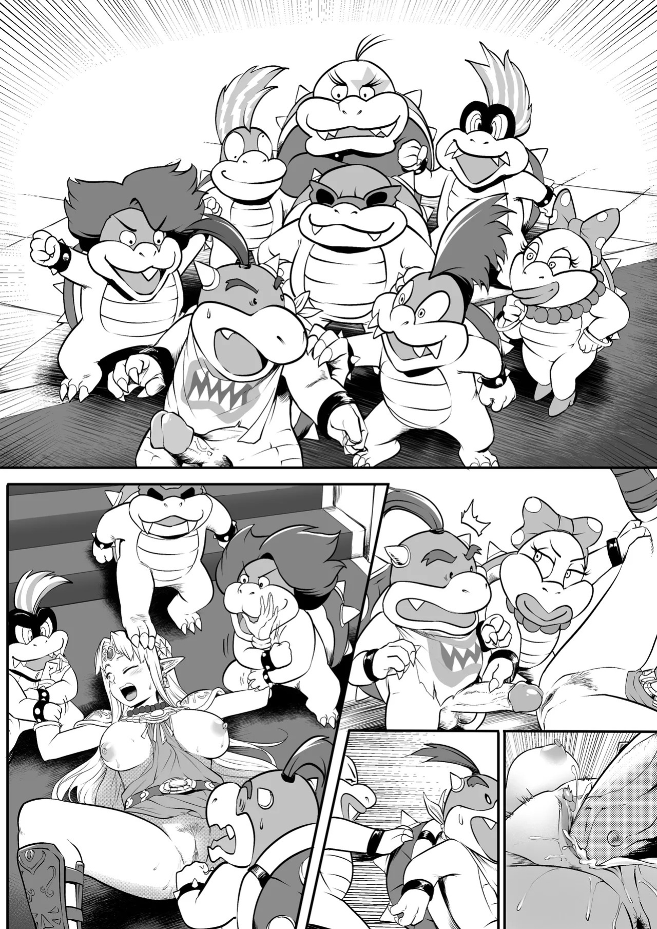 [MassivePinkZombie] sWitch Time! Part 1-4 (Super Smash Bros.) [English & Textless]