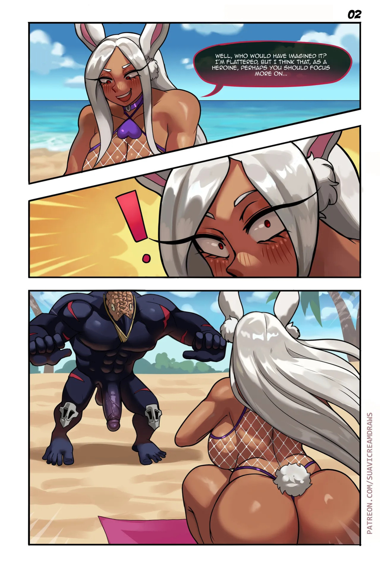 [SuaviCream-Draws] Mirko's Beach Training (My Hero Academia)