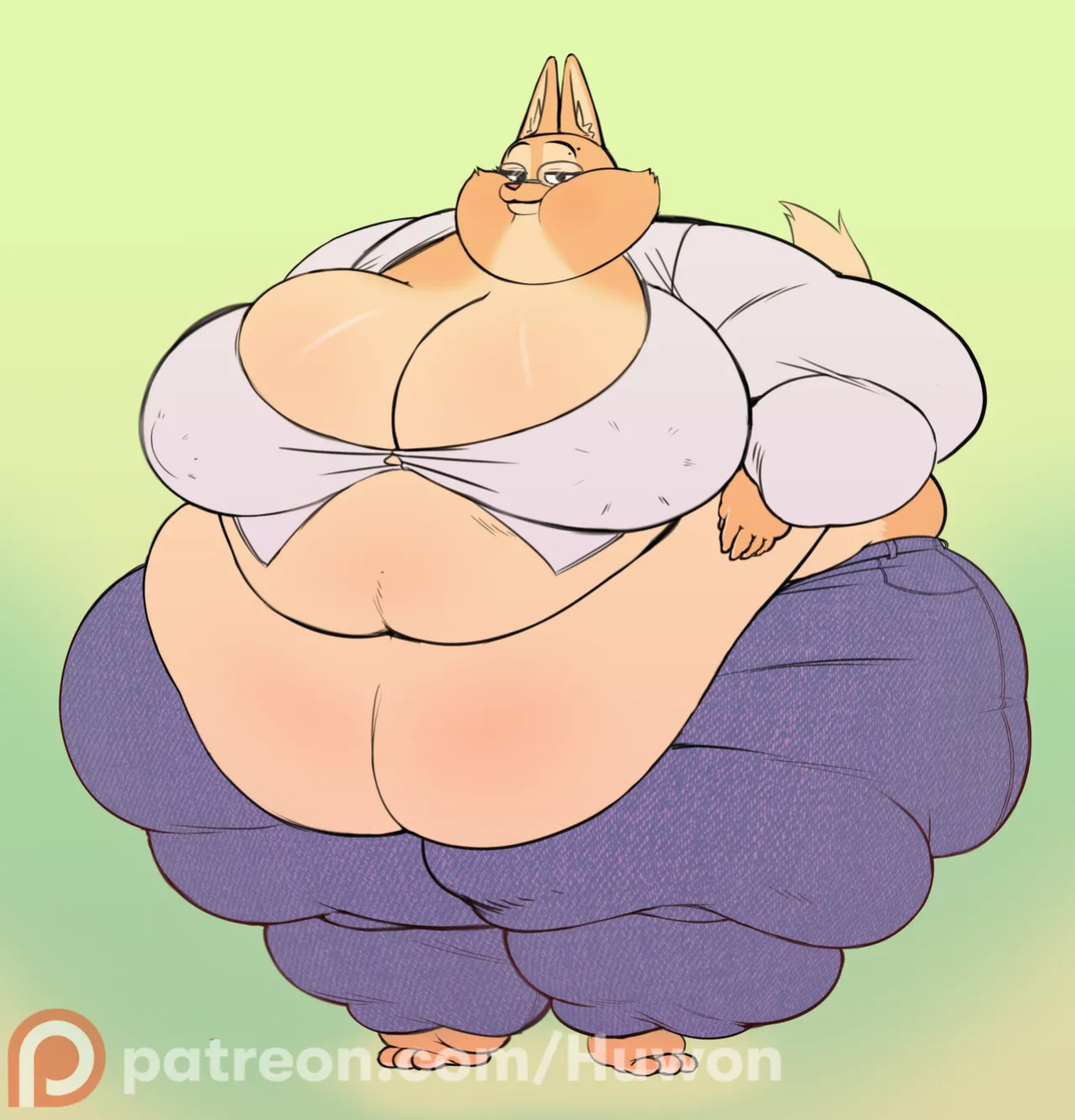 Huwons' Diane Foxington Weight Gain Sequence | Art Pack