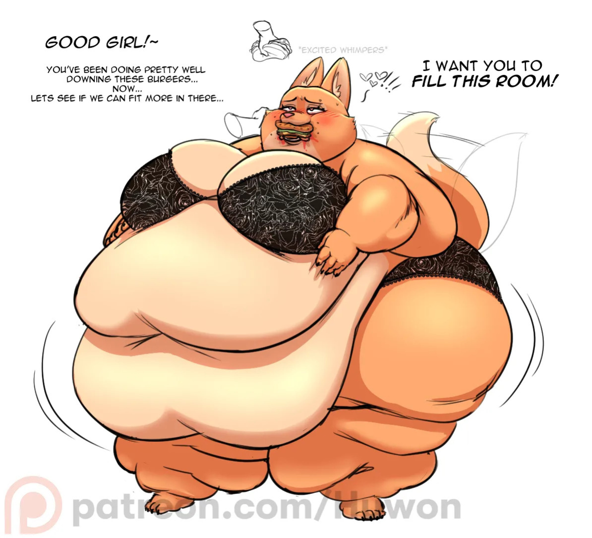 Huwons' Diane Foxington Weight Gain Sequence | Art Pack