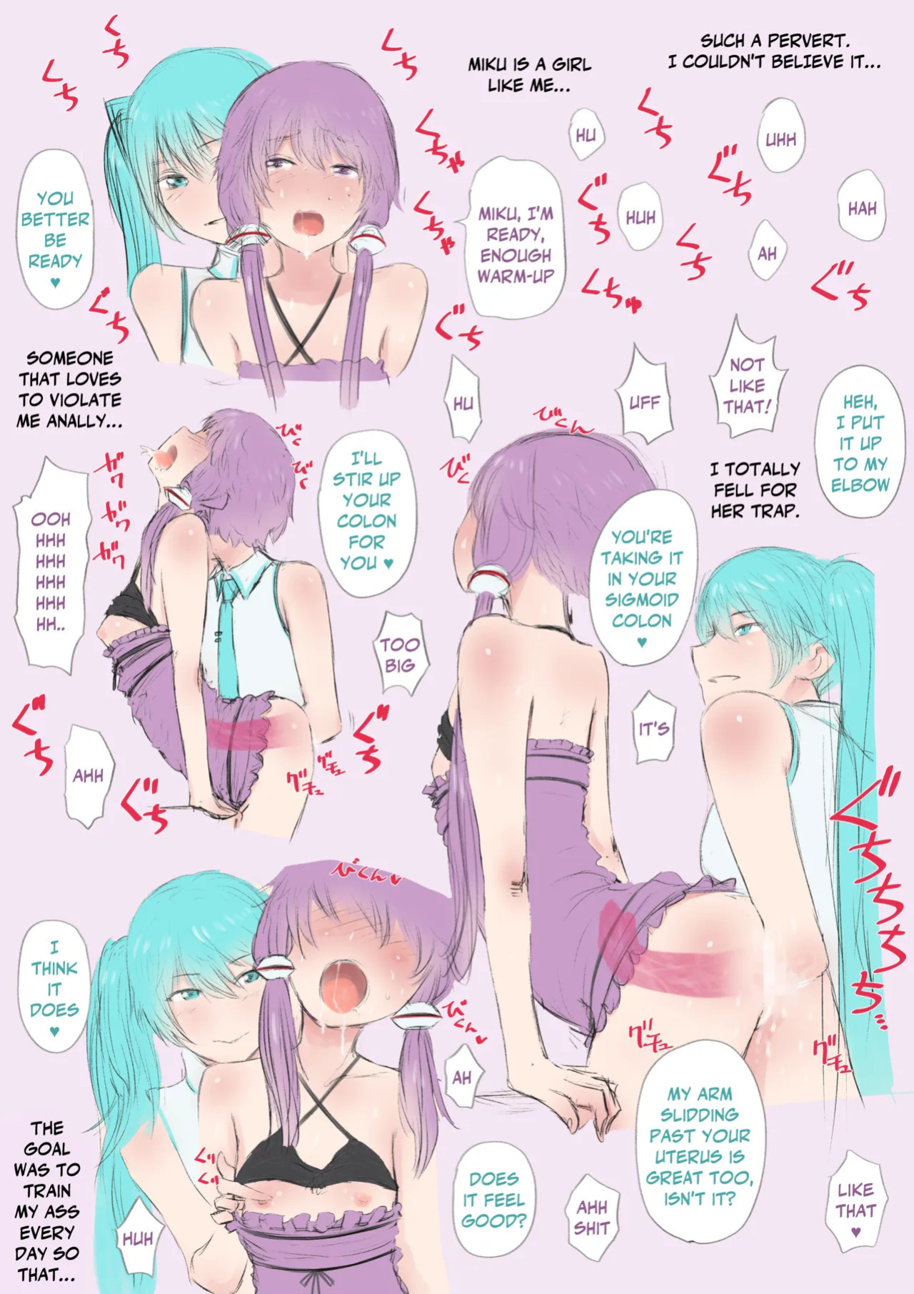 [Analucia] Hatsune Miku completely destroys Yuzuki Yukari's anus [English]
