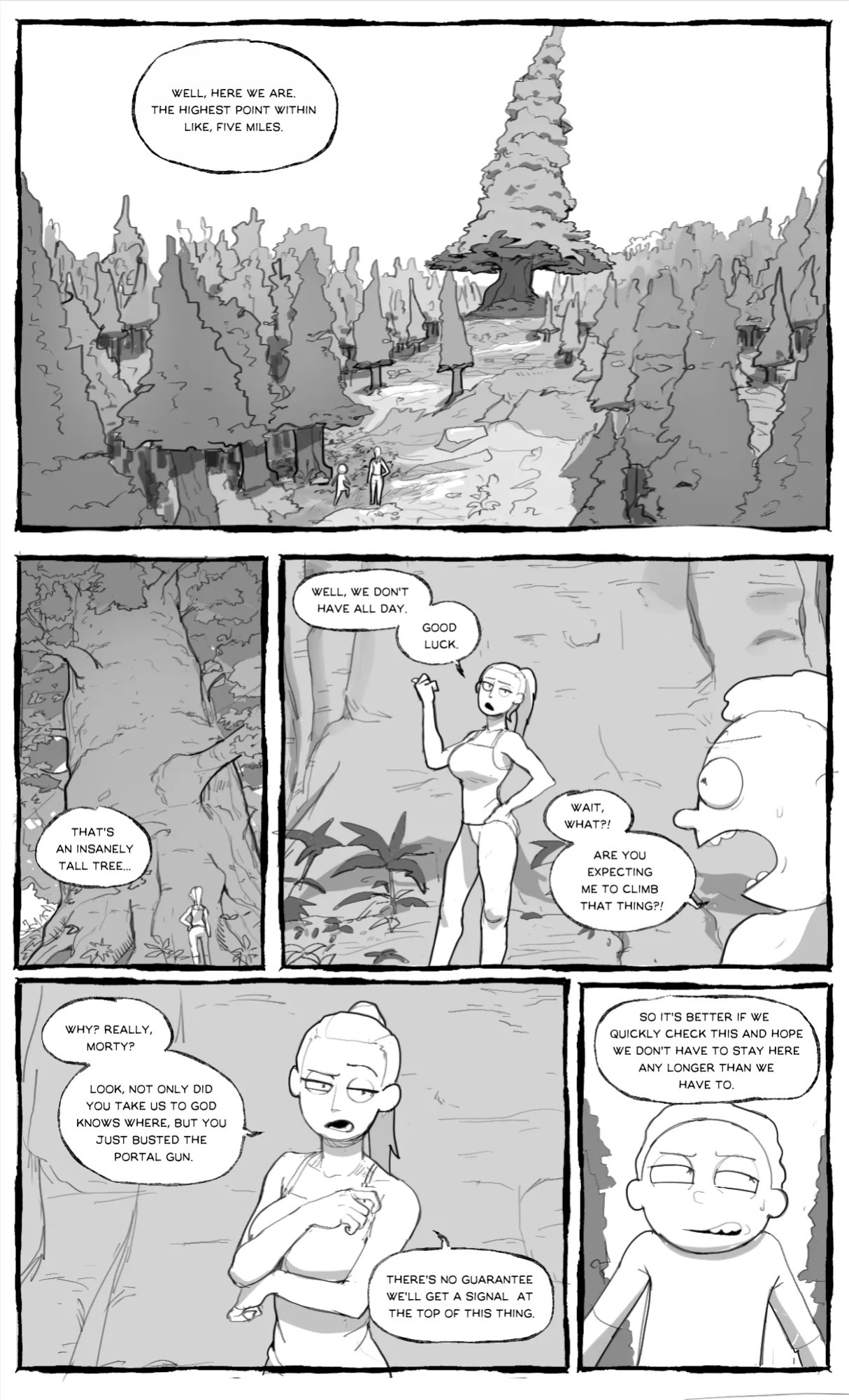 [Matchattea] That Time me and my younger brother got stranded in some alien planet and can't get back home. Also I'm secretly attracted to him and I think he is attracted to me too. But I can't say anything- (Rick & Morty) [ongoing]