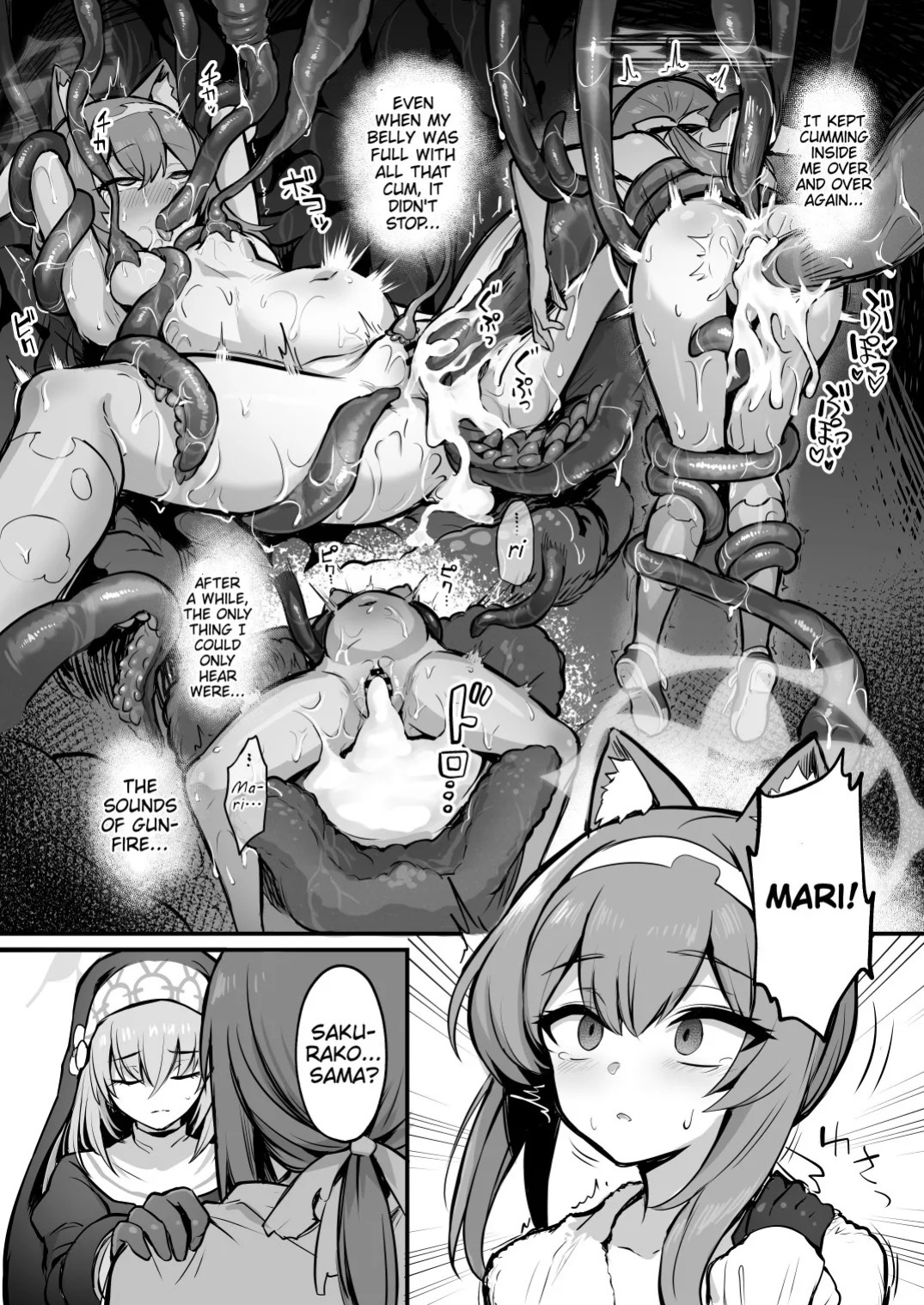 [Naminori Navy (ebinavy)] Mari Shokushu Ochi II | Mari's Fall to Tentacles II [Rakka] (Blue Archive) [English] [C&C Scans] [Digital]