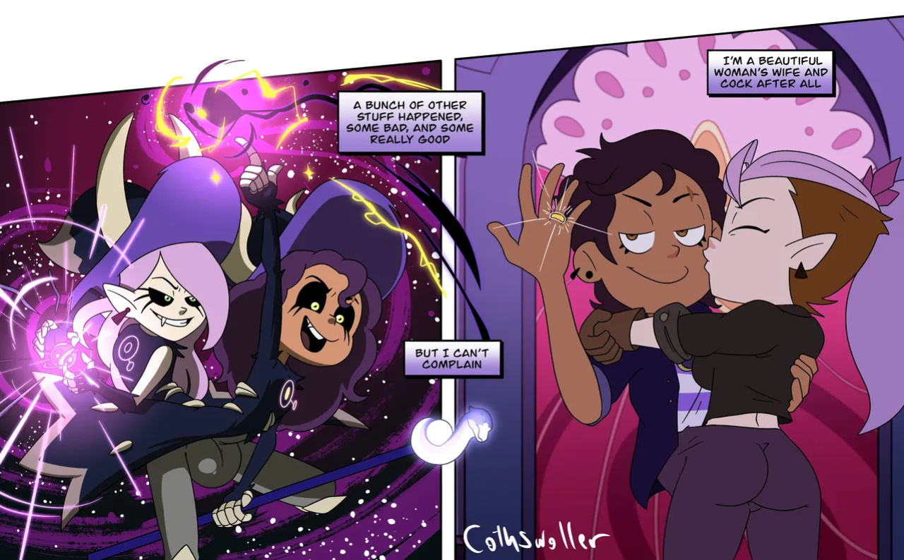 [Cothswoller] What if Luz got Permanently Turned into Amity's Cock and Balls?