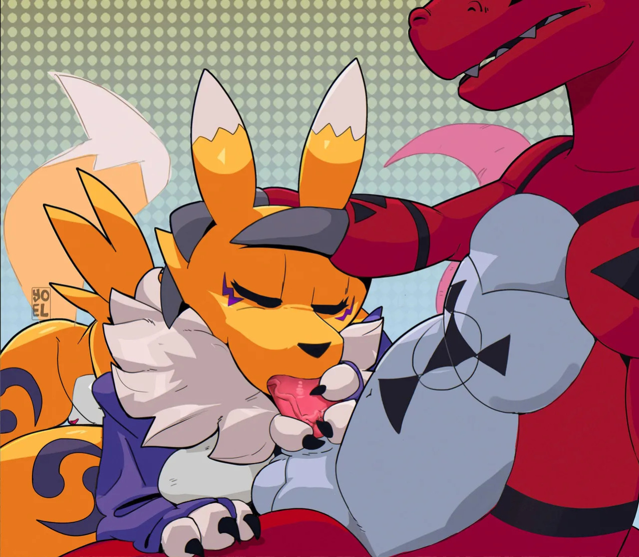 [Yoelrabbit (Ghioel)] Guilmon x Renamon