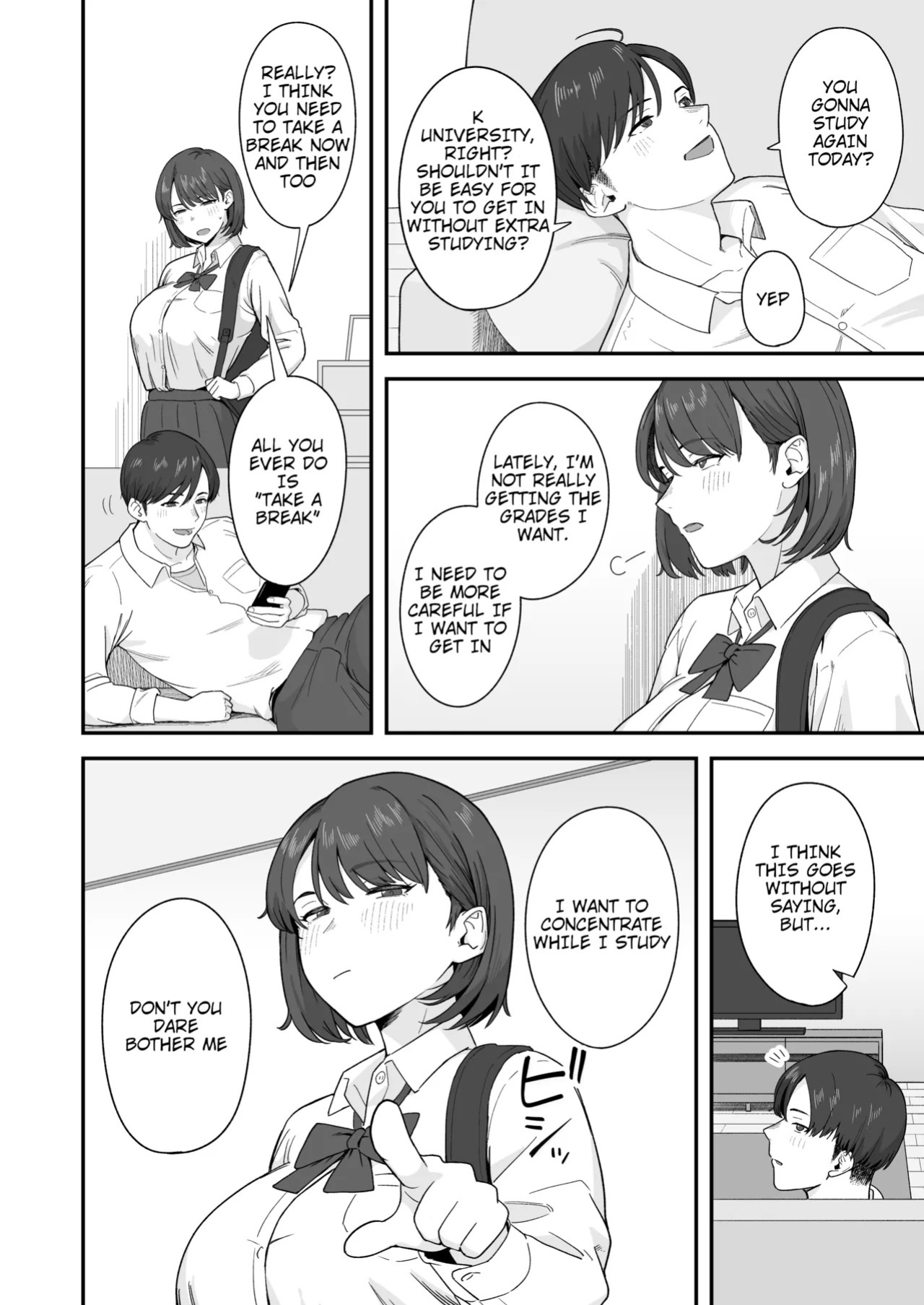 [Natsuzo] Benkyou ni Shuuchuu Shitai Muttsuri na Ane wa, Karada no Aishou Bacchiri na Otouto no Sasoi o Kotowarenai | The Reluctant Sister Who Wants to Focus On Study Can't Resist Temptation From the Brother She Shares Perfect Body Compatibility With [Eng