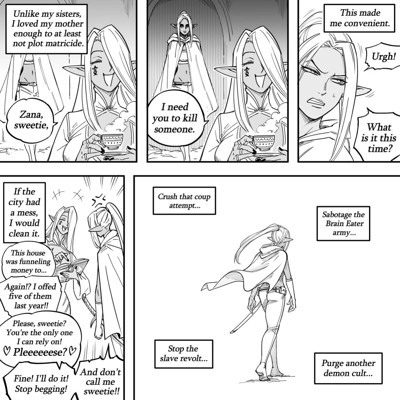 [BB (Baalbuddy)] My Dark Elf Stepsister Won't Leave Me Alone | ch.1-4 [ongoing]