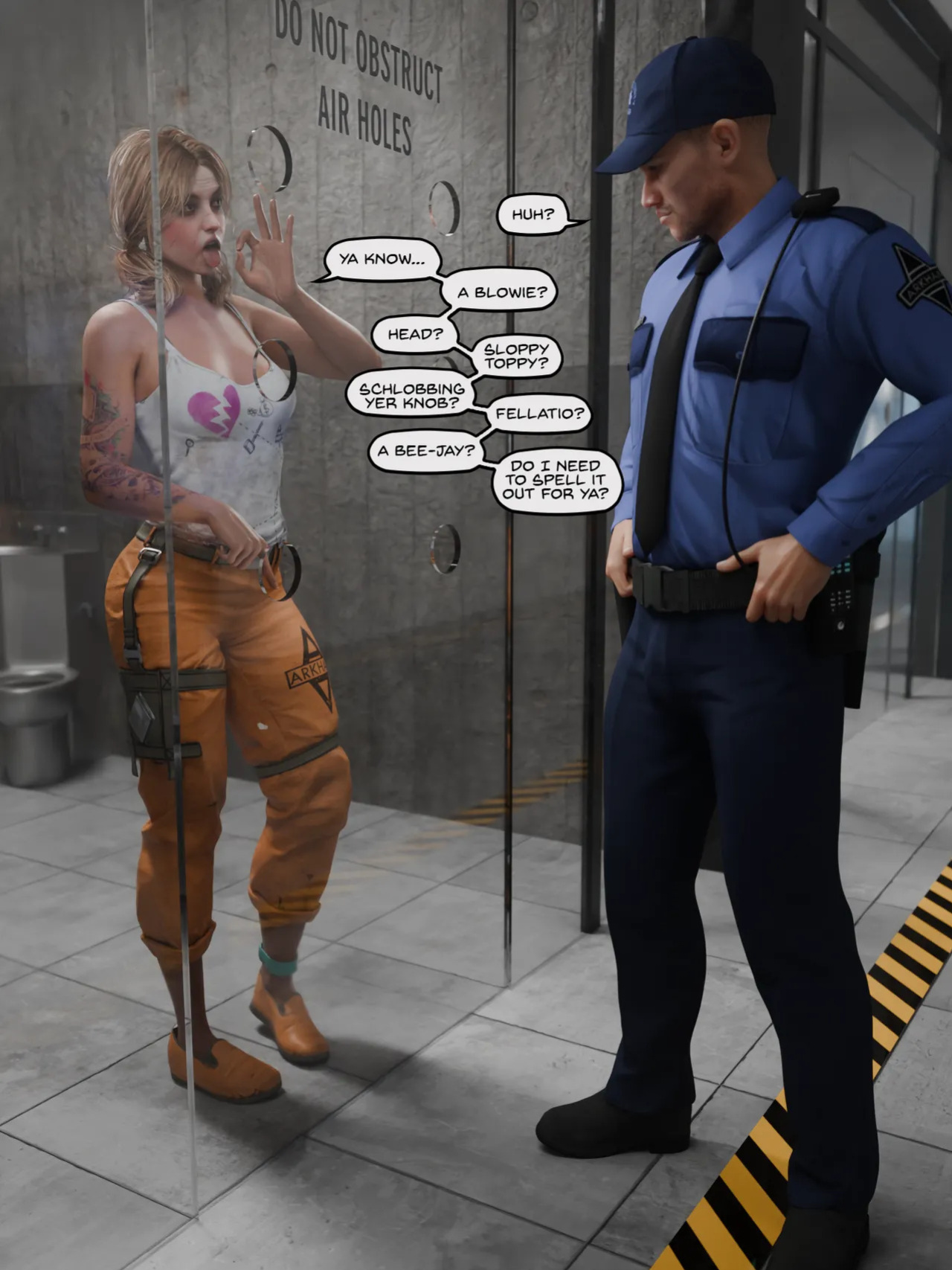 [Quick E] Arkham Asylum Glory Hole (Prisoner Outfit)