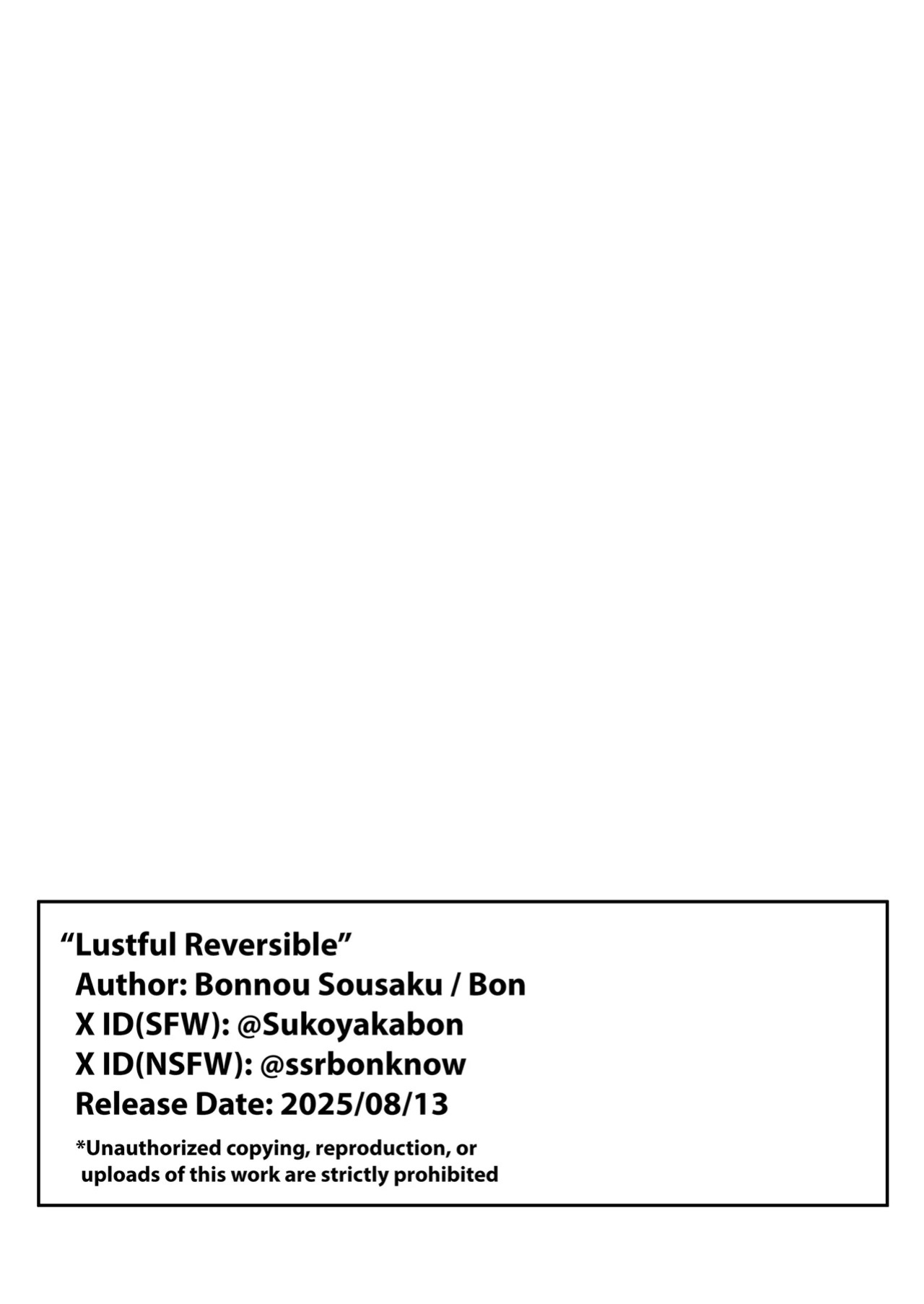 [Bonnou Sousaku (Bon)] Retsujou Reversible | Lustful Reversible [English] [IXIA WORKS]