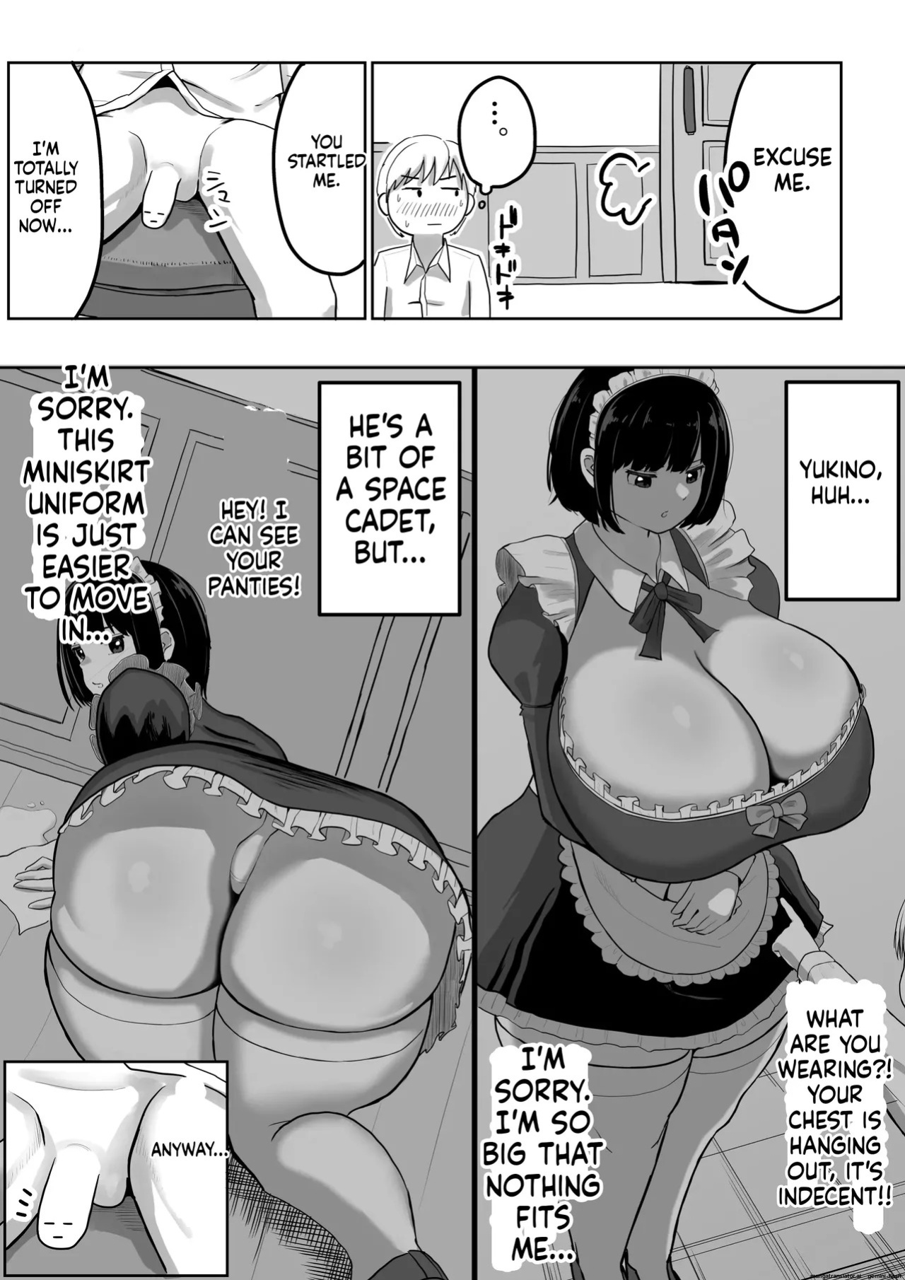 [Dareka no Circle] Bakunyuu Deka Maid ni Onabare Shitara Kuwareta. [English]