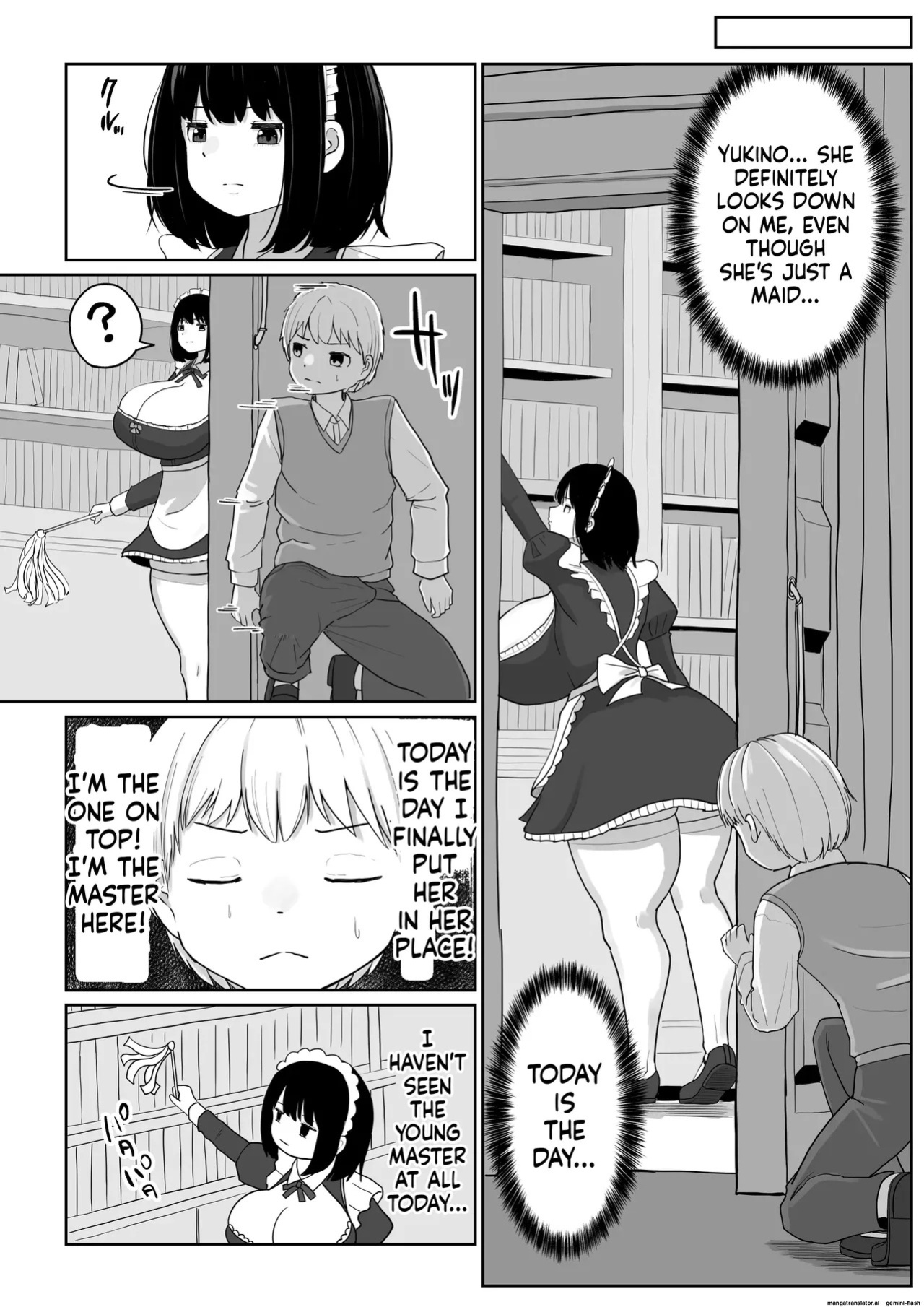 [Dareka no Circle] Bakunyuu Deka Maid ni Onabare Shitara Kuwareta. [English]