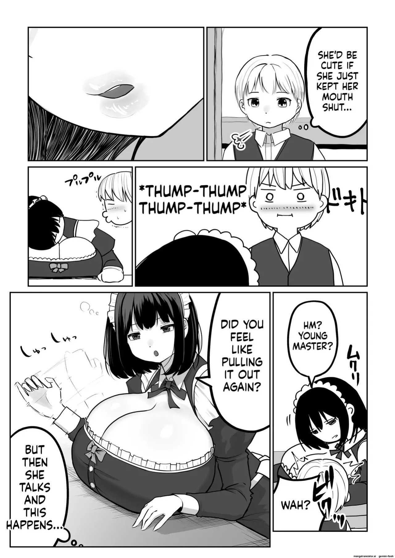 [Dareka no Circle] Bakunyuu Deka Maid ni Onabare Shitara Kuwareta. [English]
