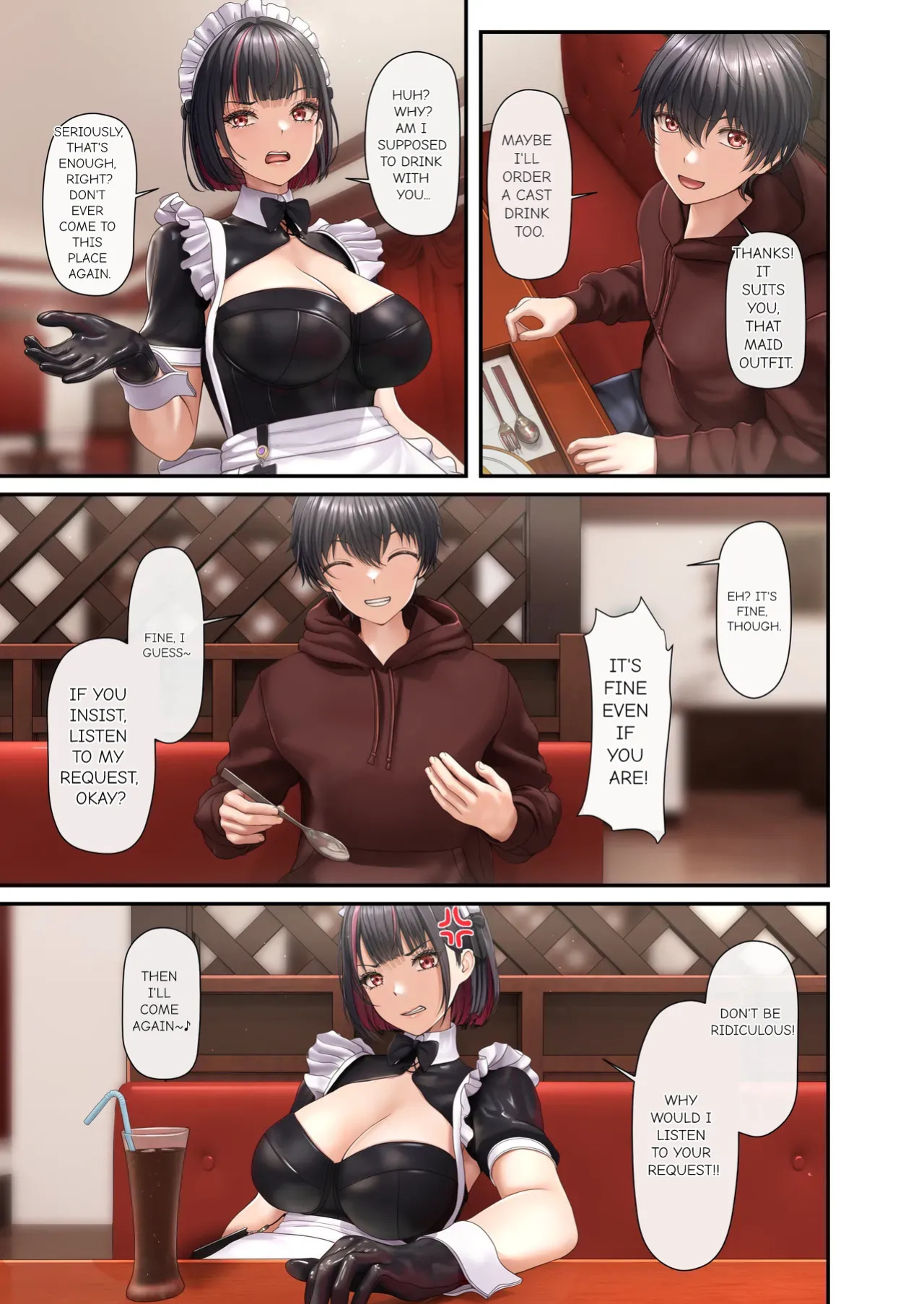 [2vs (Shiina Tai)] The Girl Sitting Next to Me Was a Maid Café Waitress—So I Made a Lewd Request, Only to Have Her Turn the Tables and Take Control of My Ejaculation