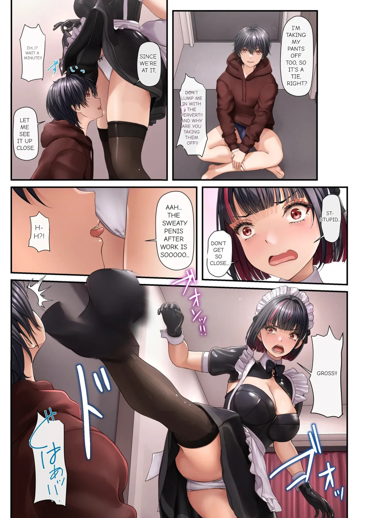 [2vs (Shiina Tai)] The Girl Sitting Next to Me Was a Maid Café Waitress—So I Made a Lewd Request, Only to Have Her Turn the Tables and Take Control of My Ejaculation
