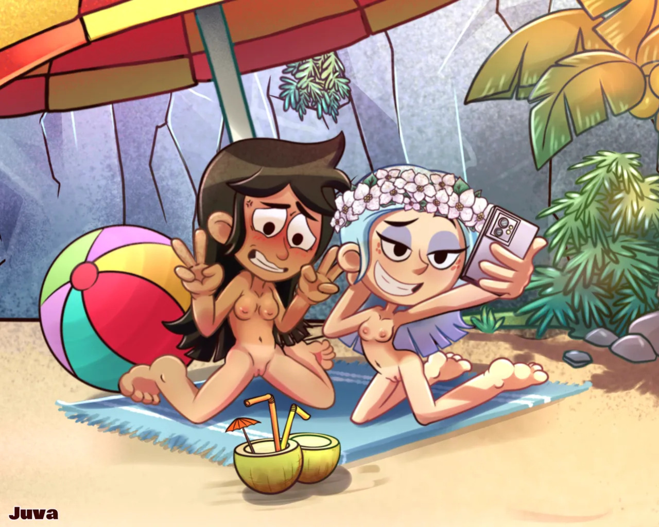 [JuvaKurosaki] Molly & Friends at the beach (The Ghost & Molly McGee)