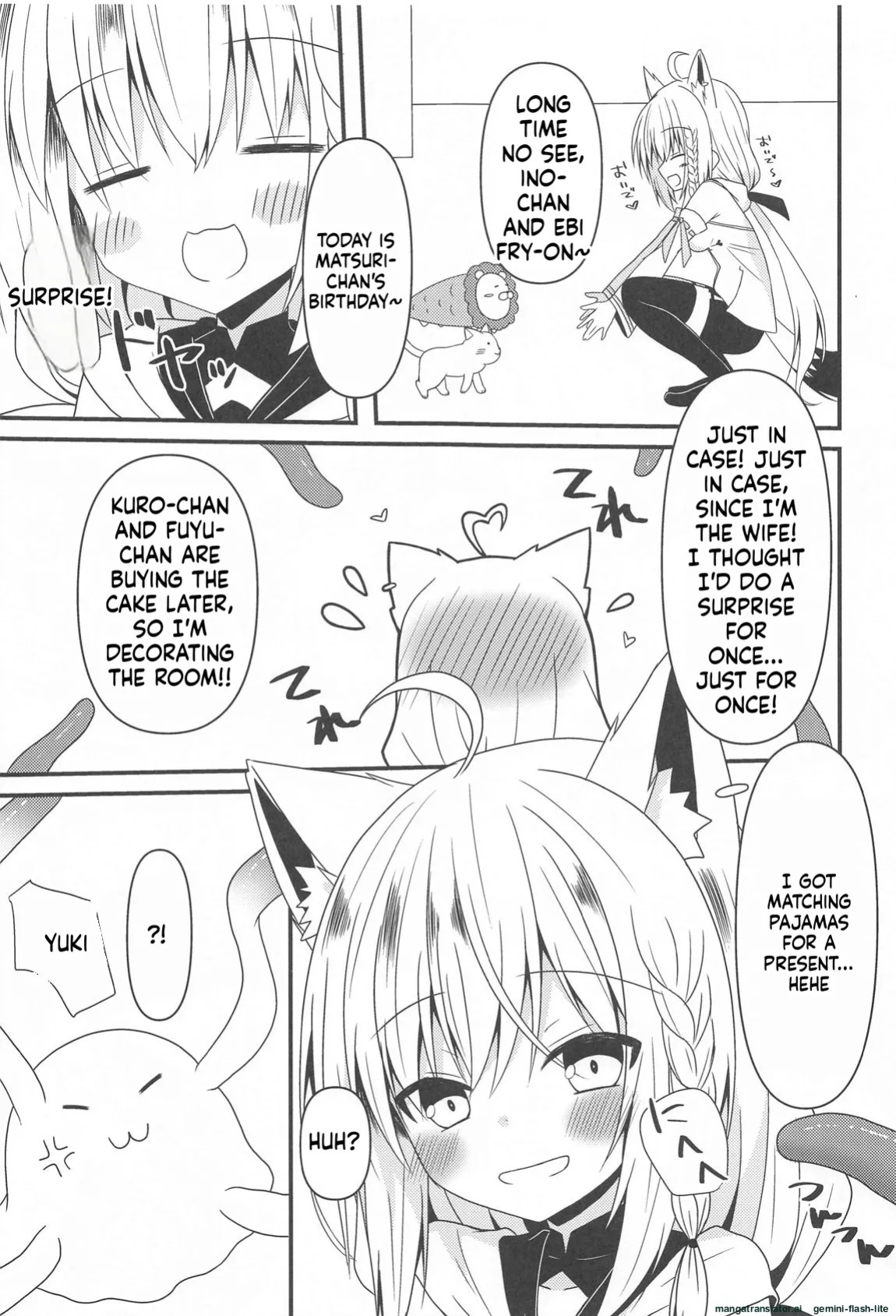 (C102) [Neko Daifuku (Nekono Shiro)] Seiso to Shokushu to Kitsune (Natsuiro Matsuri, Shirakami Fubuki) [English] [SCANMTL]