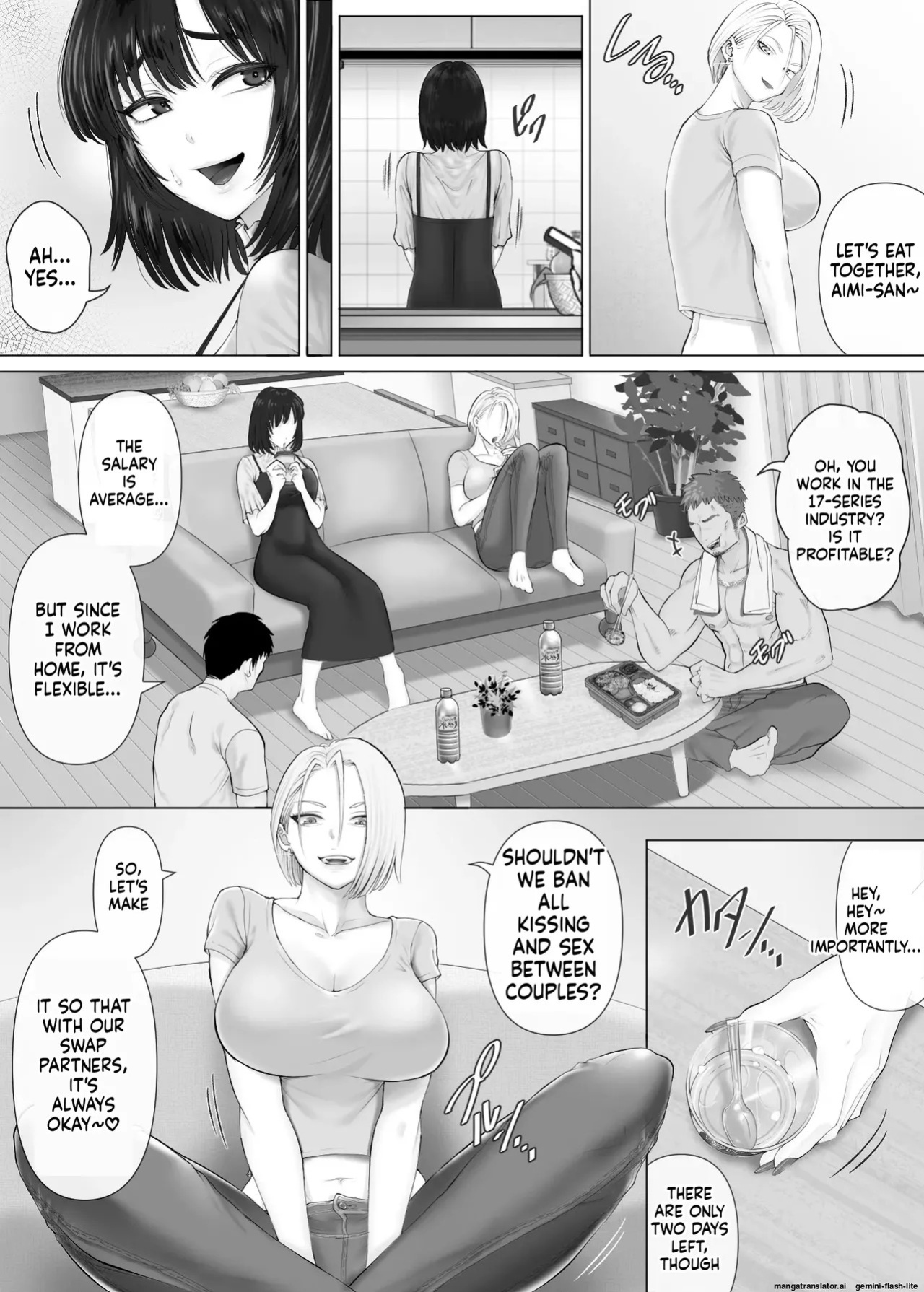 [Mitsumitsu Niku (Hikitogu)] LeveChi na Swapping 3 ~Honrosareru Fuufu Hen~