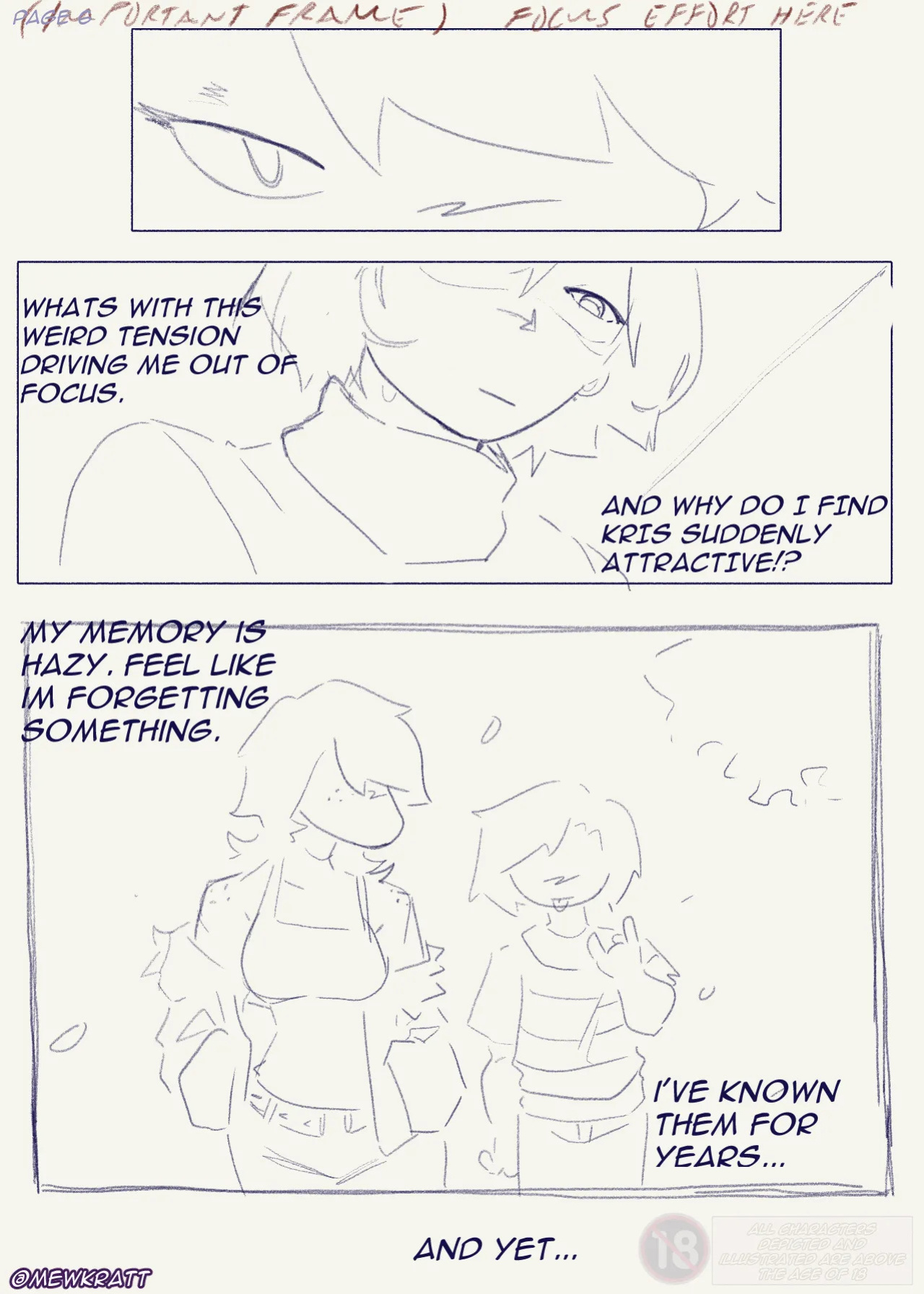 [MewKratt ]Totally Responsible Dorkmates (Deltarune) (WIP sketches) (Ongoing)