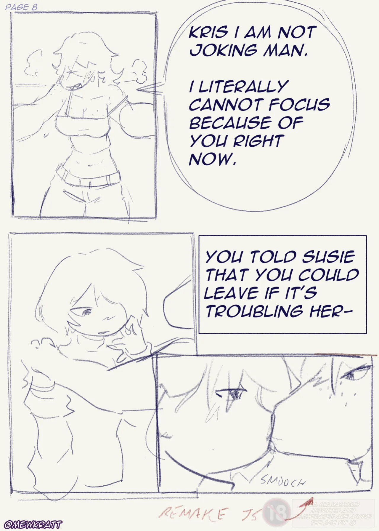 [MewKratt ]Totally Responsible Dorkmates (Deltarune) (WIP sketches) (Ongoing)
