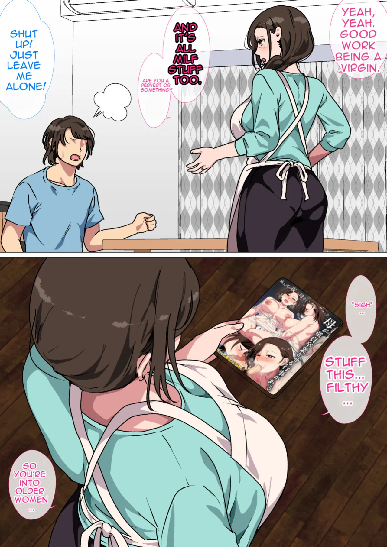 [Circle Spice] Haha ga Ecchi na Chouhatsu Shite Kita node Gaman Dekizu ni Hangeki Shimashita. | My mom started seducing me, so I couldn't hold back and fuck her. [English] [MTL]