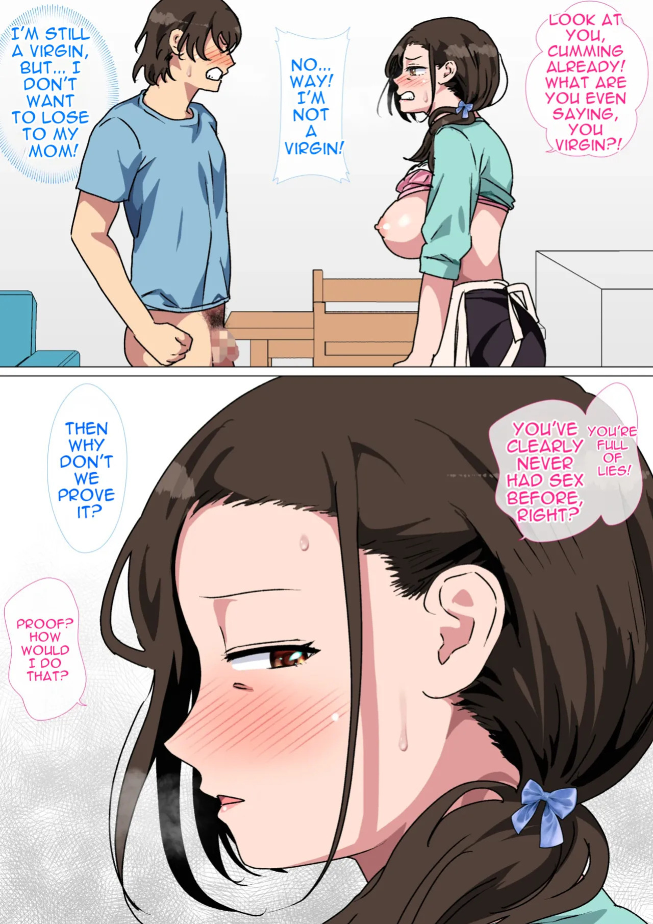 [Circle Spice] Haha ga Ecchi na Chouhatsu Shite Kita node Gaman Dekizu ni Hangeki Shimashita. | My mom started seducing me, so I couldn't hold back and fuck her. [English] [MTL]