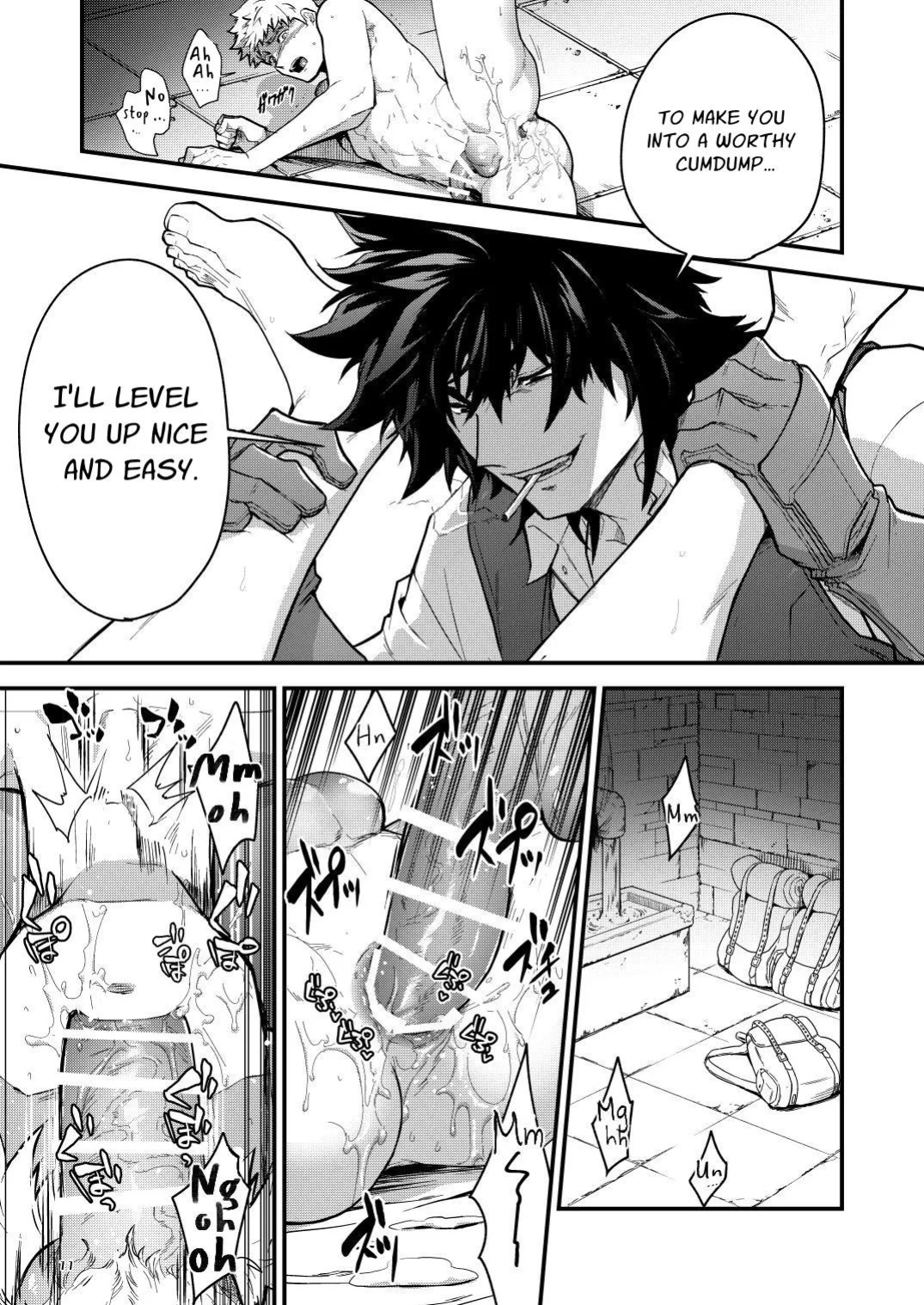 (YaroFes2025-summer-) [Seii Daishougun (ITKZ)] Ingoku no Meikyu - Job-mei 'onaho' no Shinjin Tansakusha wa Nakamatachi ni chokyo (Leveling) sarete Lv99 no Nikubenkininaru - [Digital] [English]