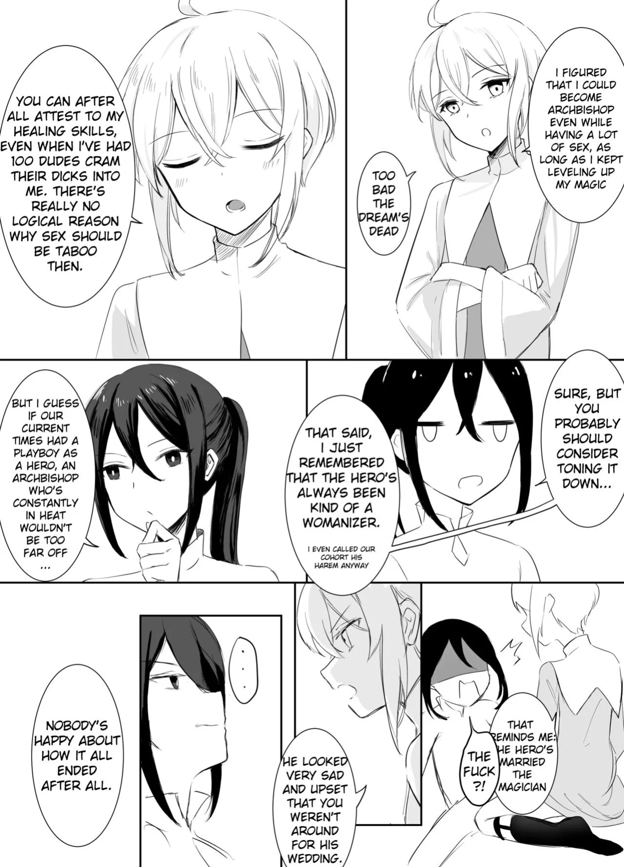 [Boukensha X no Sakaba (Boukensha C)] Maou Toubatsu Shippai Heroine Gisei Normal End de Utsu ni Natta Koutensei Futanari Kenshi to Otokonoko Shinkan no Hanashi | Crestfallen Futanari x Femboy Priest: Prepare to Cum Edition [English] [Decensored]