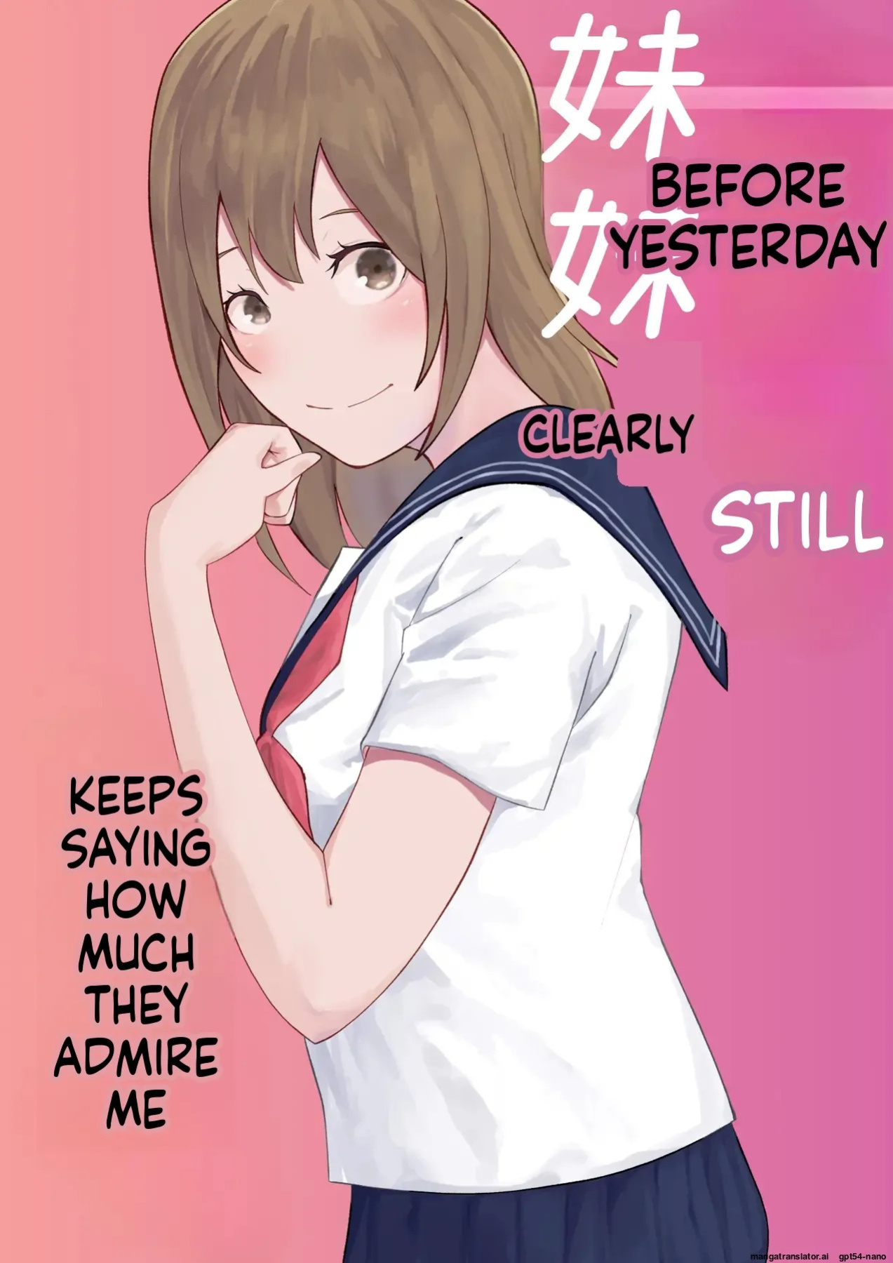 [Ohiya Horoyoi] Kinou Made wa Imouto no Otehon datta | Before Yesterday Clearly Still Keeps Saying How much They Admire Me [English] [MTL]