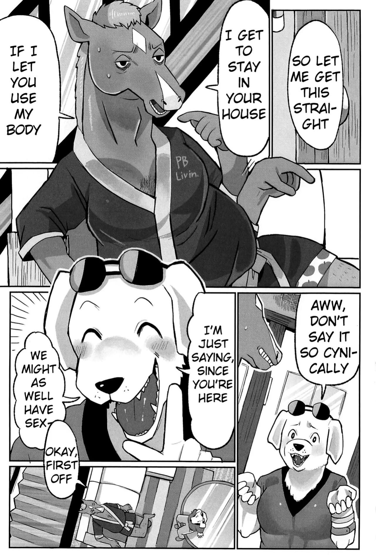 (Shinshun Kemoket 11) [hanamuke (Igarashi Hazuki)] Can I beat a dog's dick? Let's Find Out!! (BoJack Horseman)