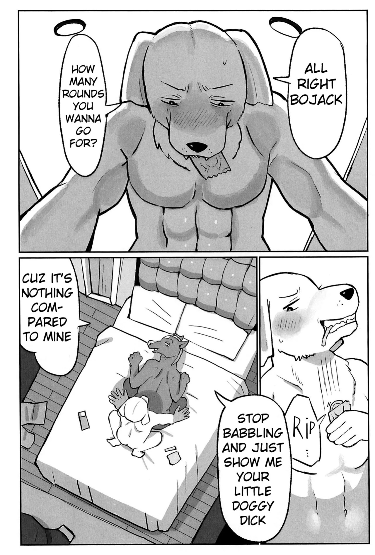 (Shinshun Kemoket 11) [hanamuke (Igarashi Hazuki)] Can I beat a dog's dick? Let's Find Out!! (BoJack Horseman)