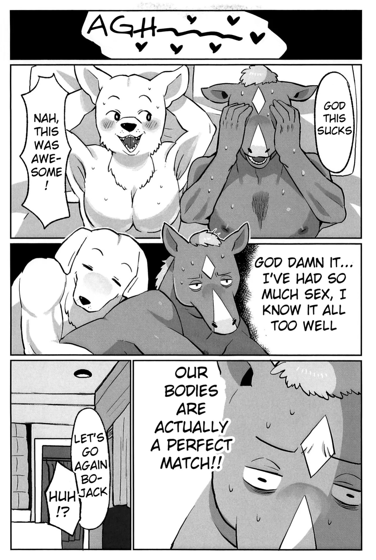 (Shinshun Kemoket 11) [hanamuke (Igarashi Hazuki)] Can I beat a dog's dick? Let's Find Out!! (BoJack Horseman)