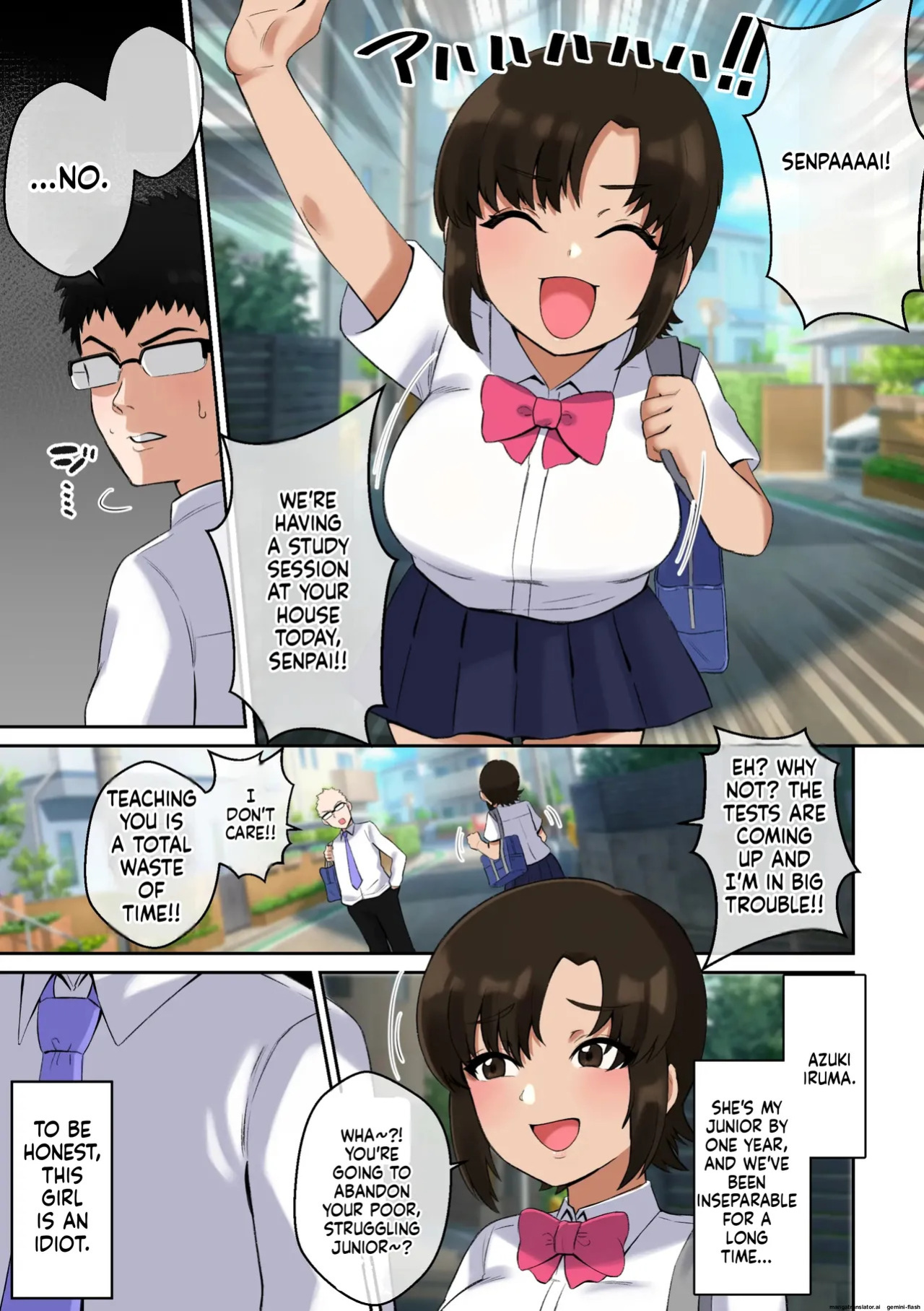 Namaiki Aho Kouhai no Paizuri no Mae de wa Baka ni Naru Boku