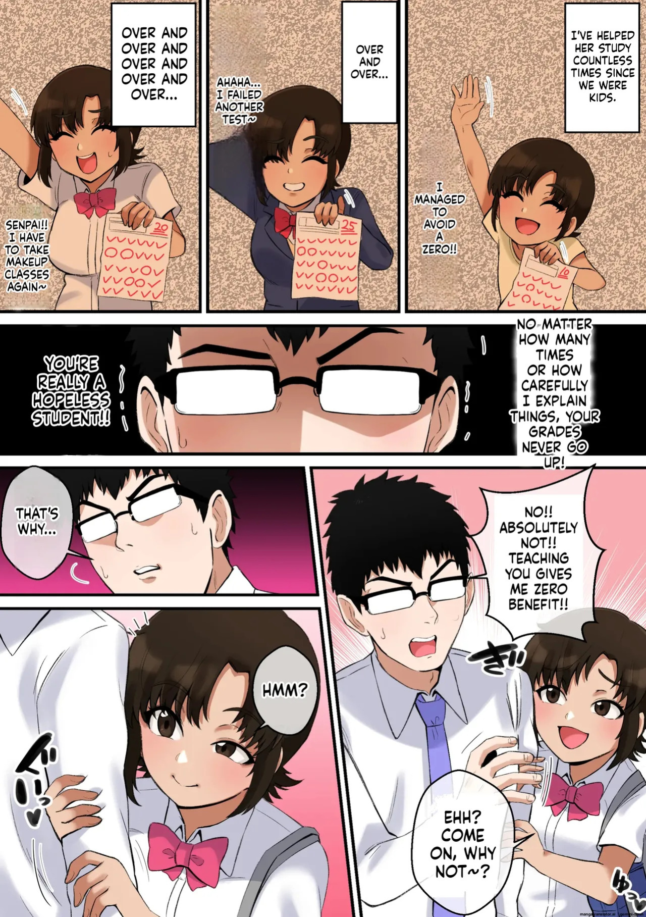 Namaiki Aho Kouhai no Paizuri no Mae de wa Baka ni Naru Boku