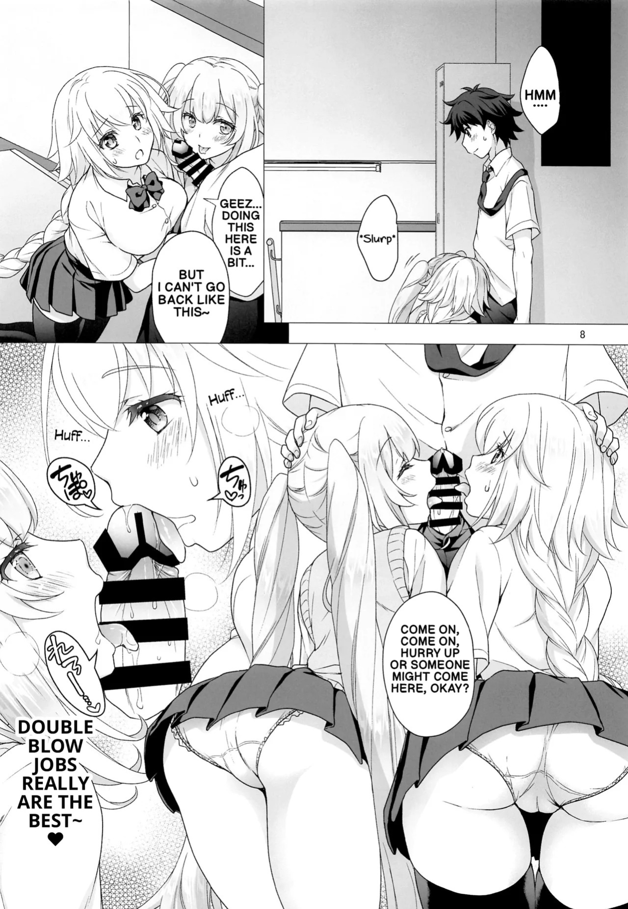 [Marimo-ya (Mori Marimo)] CHALDEA GIRLS COLLECTION Jeanne & Marie Seifuku H Shimakuru Hon | CHALDEA GIRLS COLLECTION Jeanne & Marie High School Uniform Sex-filled Book (Fate/Grand Order) [English]