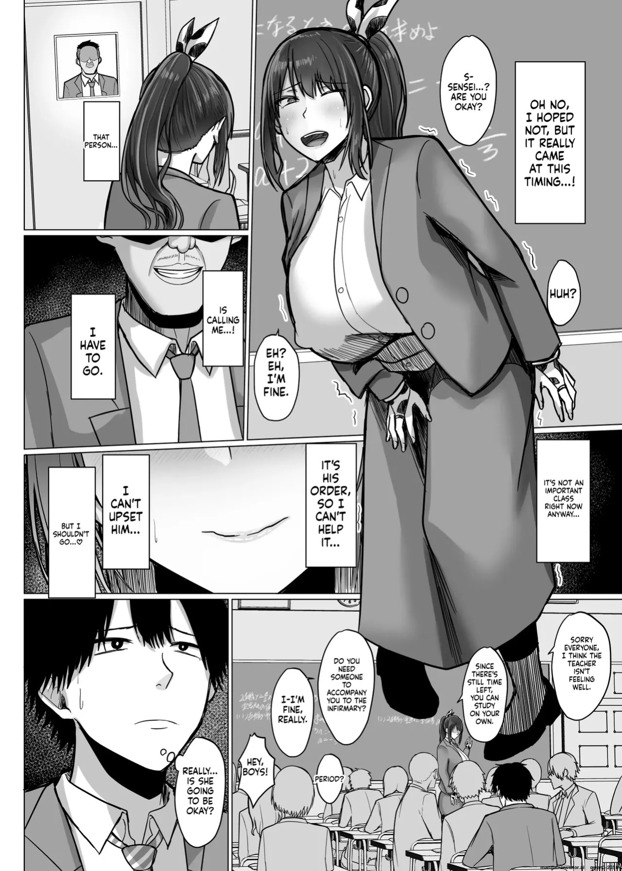 The story of how a busty, older teacher girlfriend gets seduced and cheated on by the principal with a huge penis.