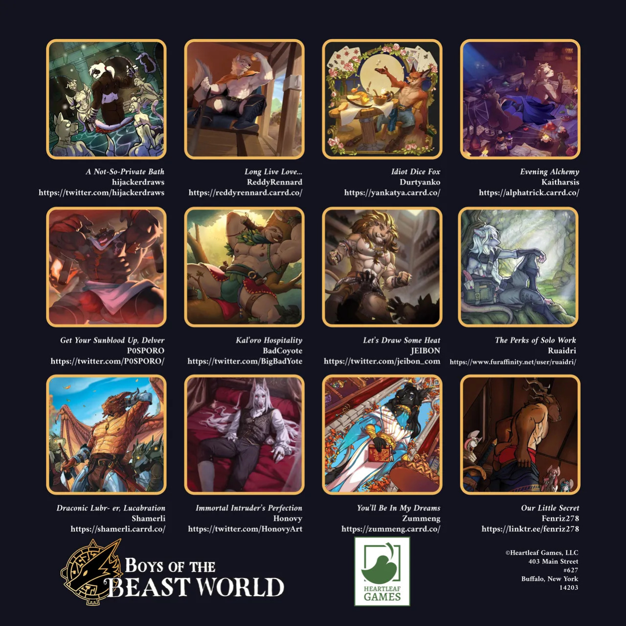 [Heartleaf games] (Various Artists) Boys of the Beast World 2024 Masculine Calendar and Pinups (Read Disclaimer)