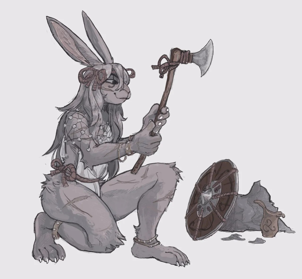 Barbarian bunny witch series by [Toffee 32]/[Faust] in e621