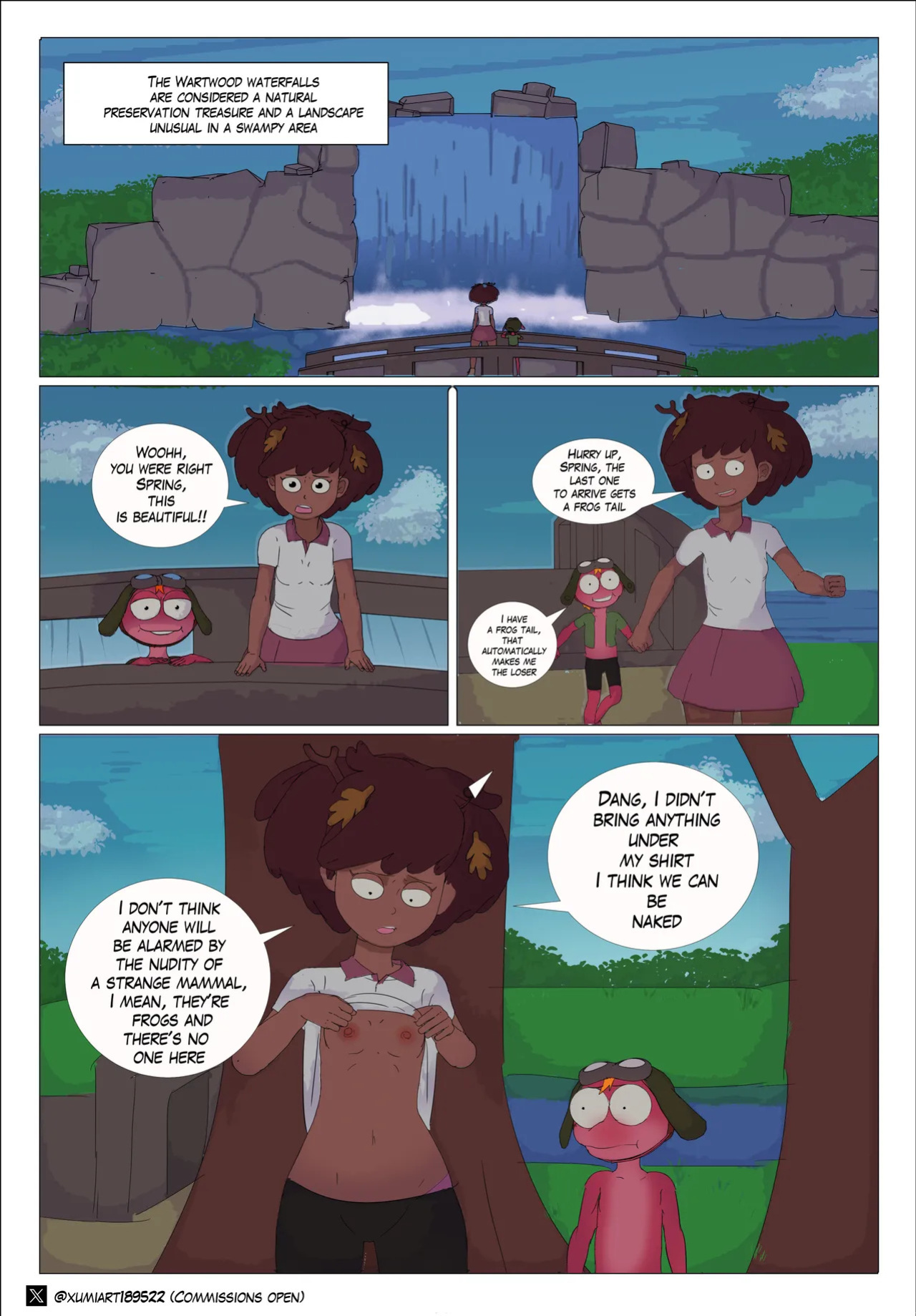 The Wartwood waterfalls (By Xumi art)