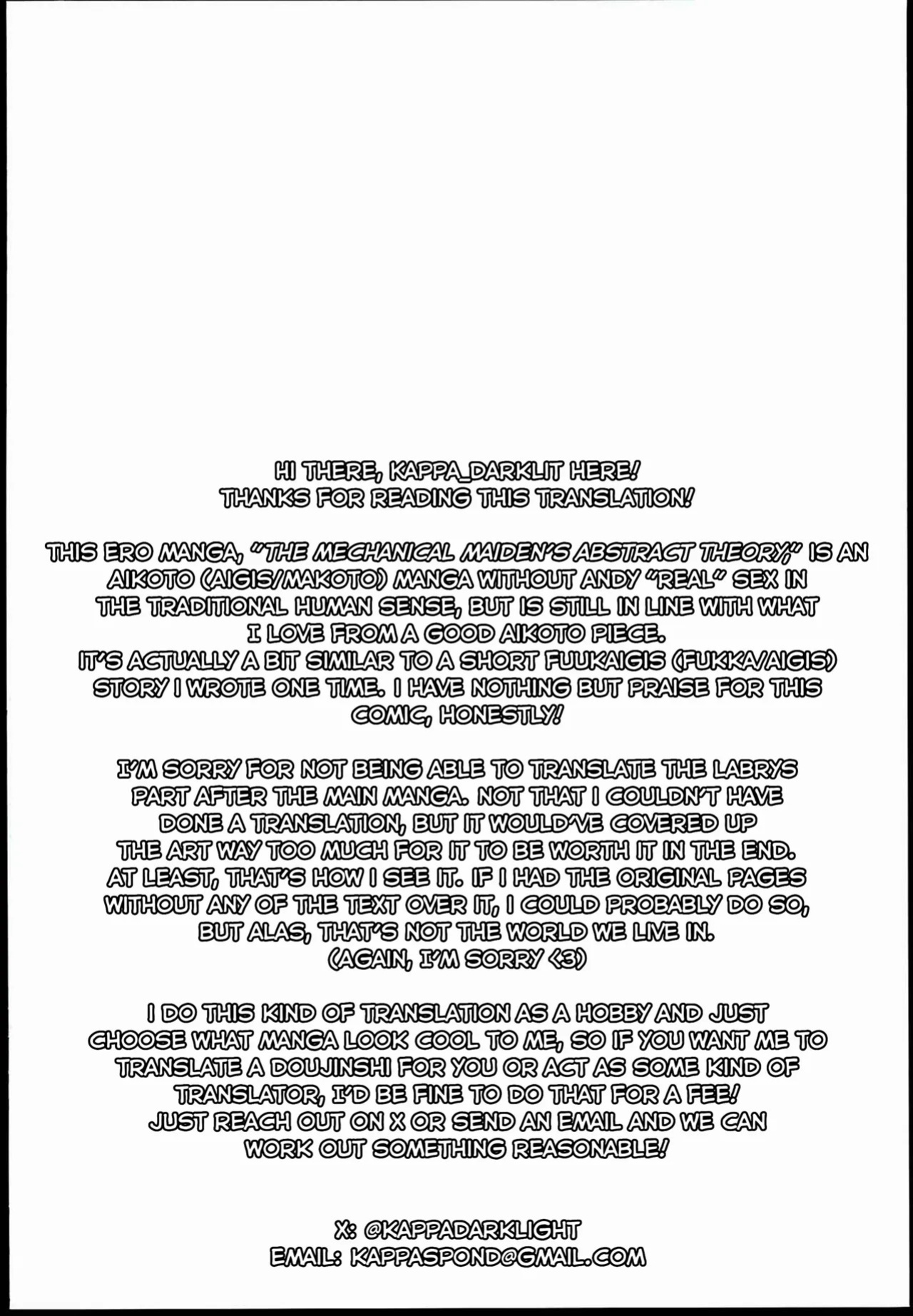 (C85) [Koukyou Koukoku Kikou (Segami Daisuke)] Kijou no Kuuron | The Mechanical Maiden's Abstract Theory (Persona 3) [English] [Kappa_Darklit]
