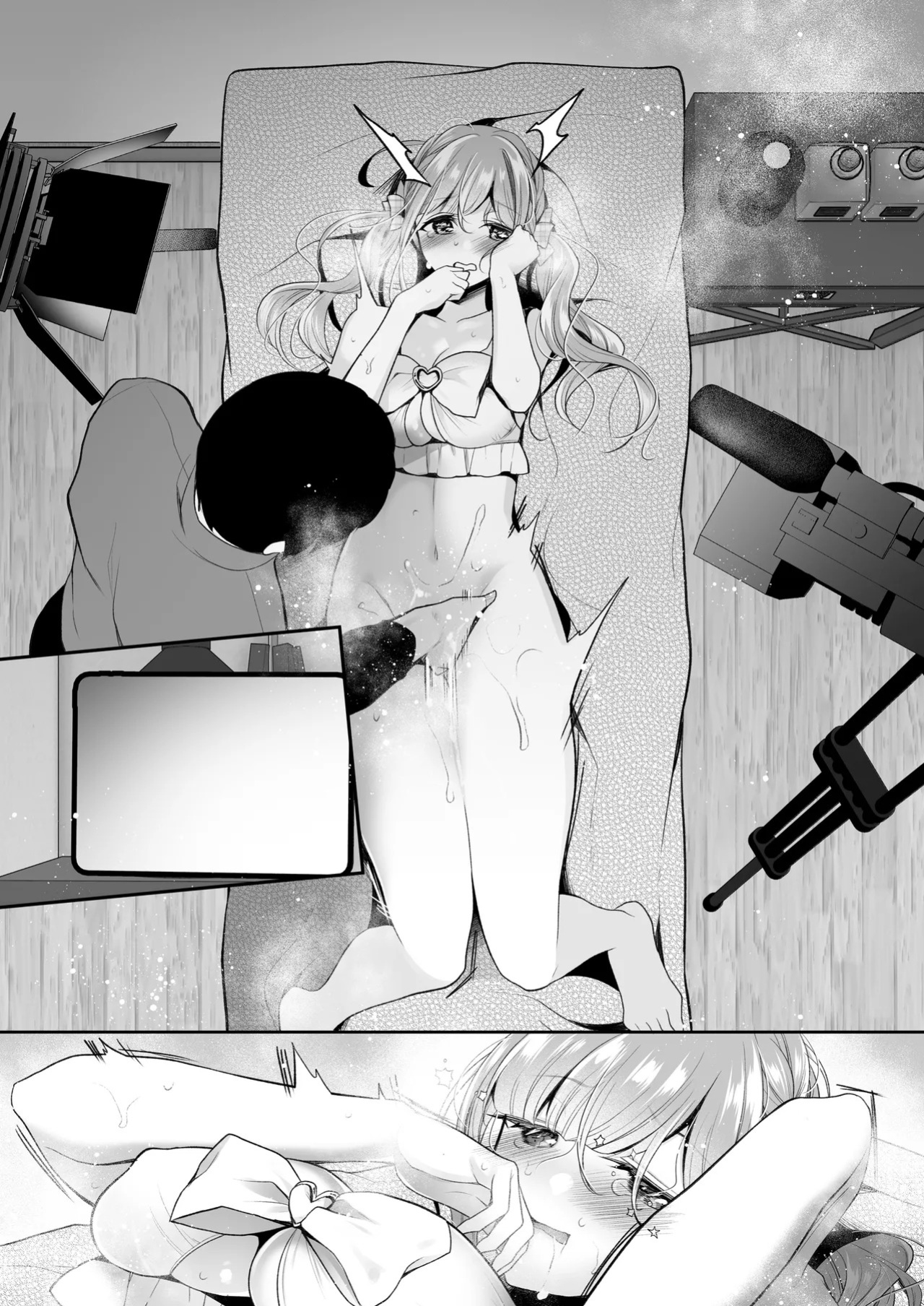 [Nanasaki] [English ver.／Comic] Idol-chan Clit Massage Shop Experience Delivery Manga 8page