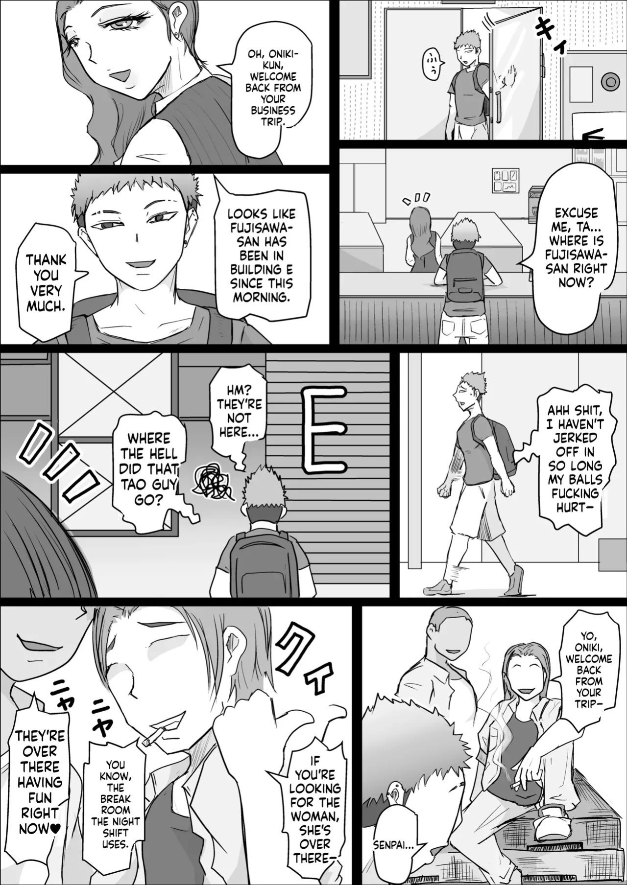 [Hitoshi Yura] Koujou Yakin Dosukebe Onna wa Dokusen Dekinai Hanashi Zenpen | Night Shift at the Factory - A sexy Woman can't be kept all to yourself [English]